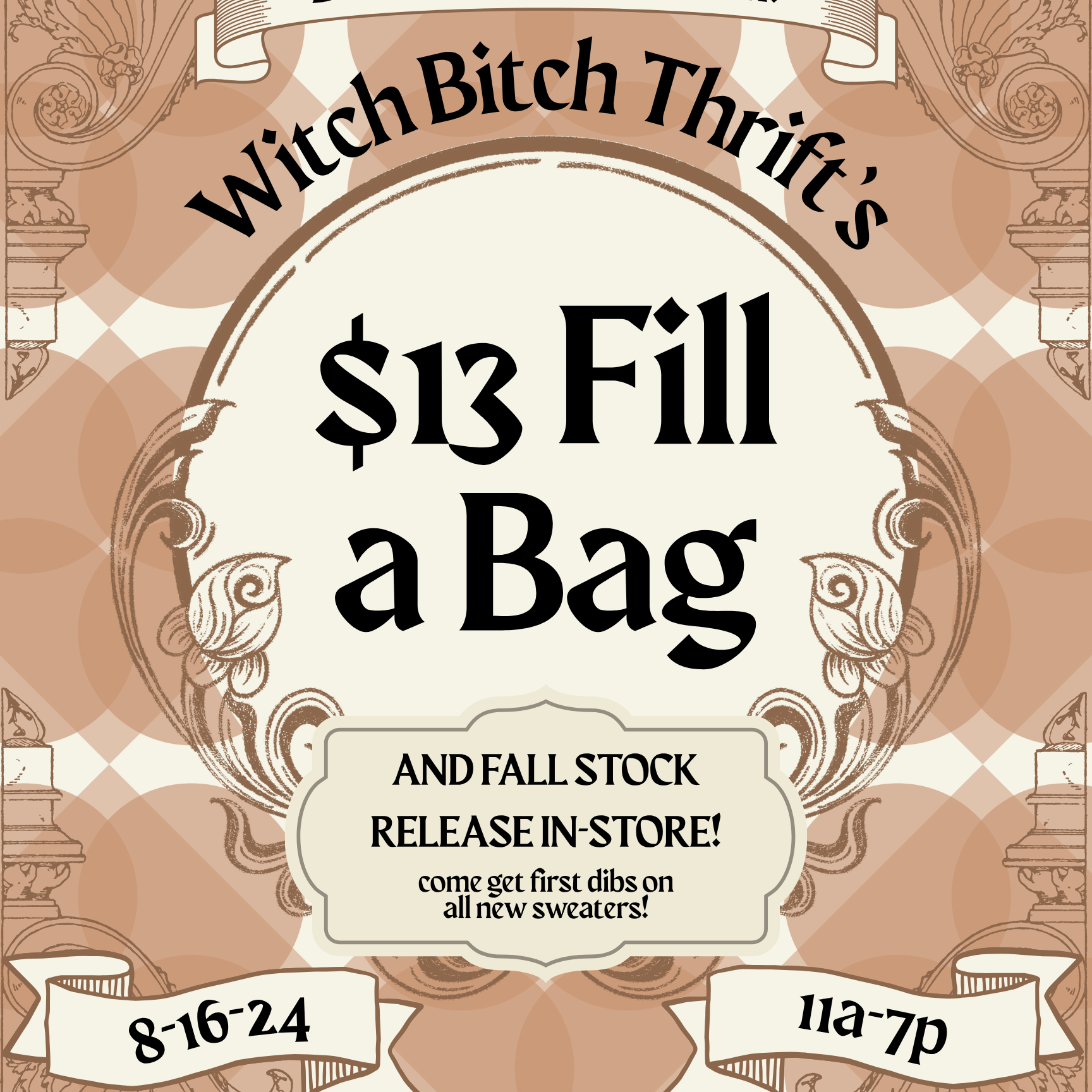 8/16 $13 Fill a Bag Bin Sale!