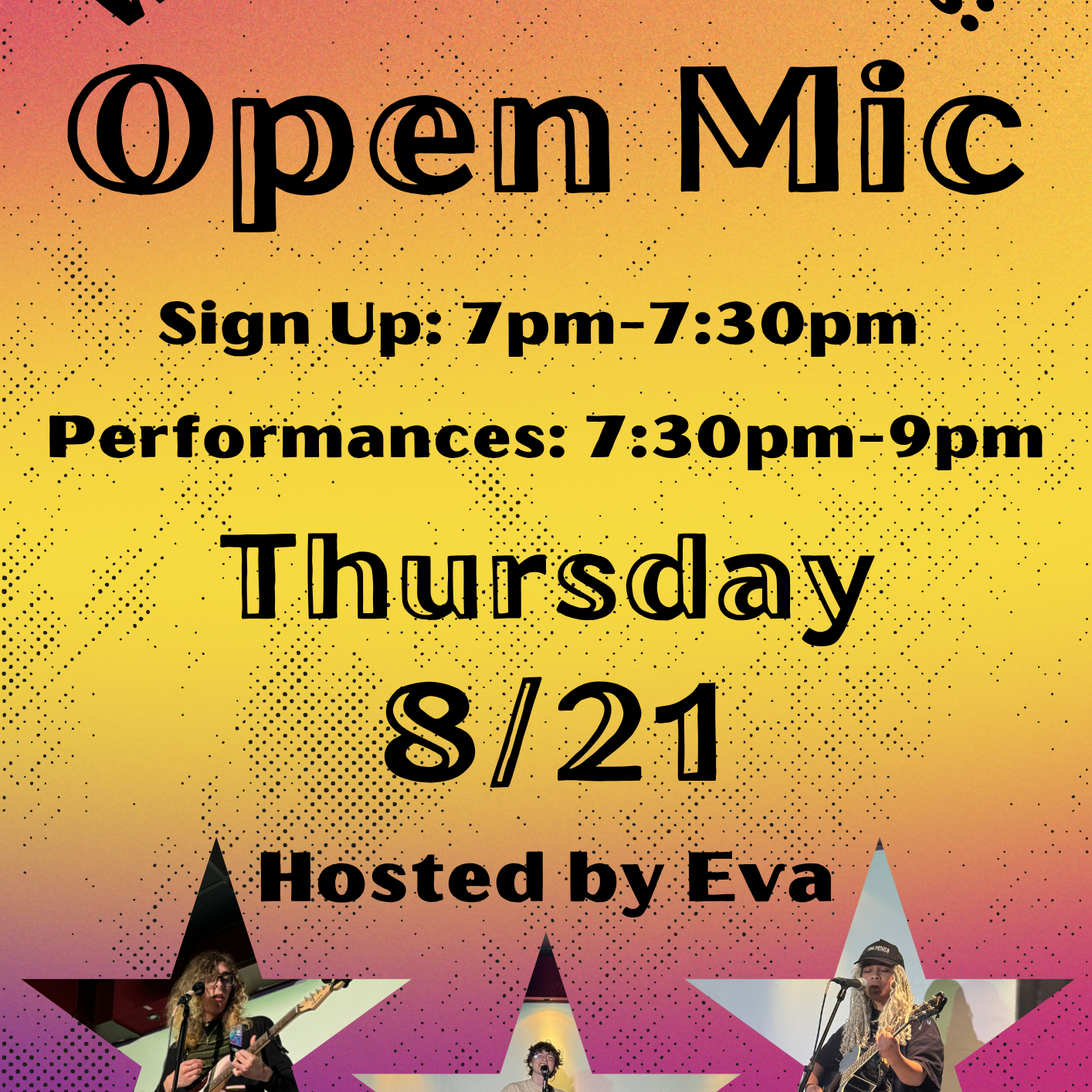 8/21 Open Mic