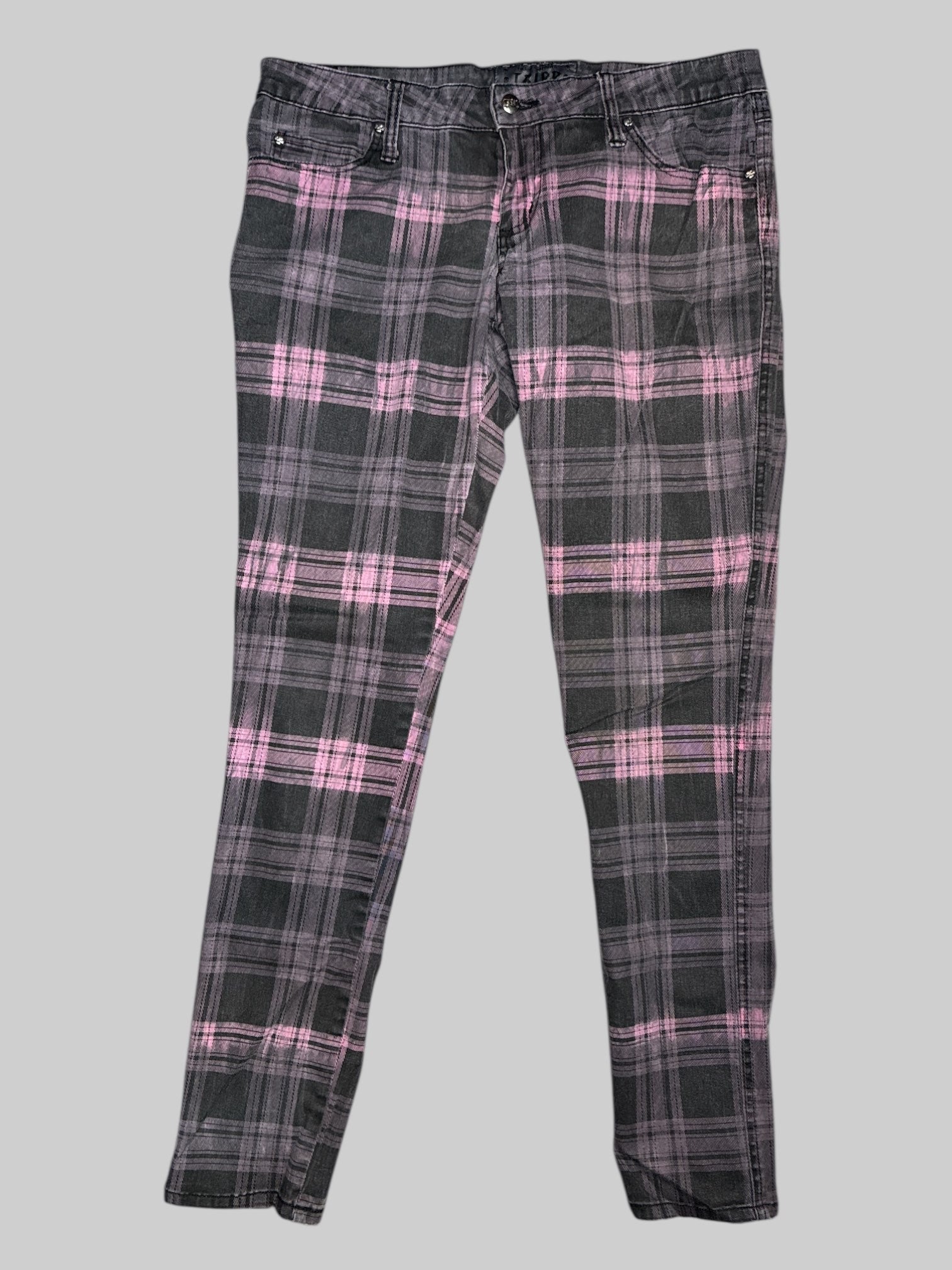 L Tripp pink and gray plaid pants – Witch Bitch Thrift