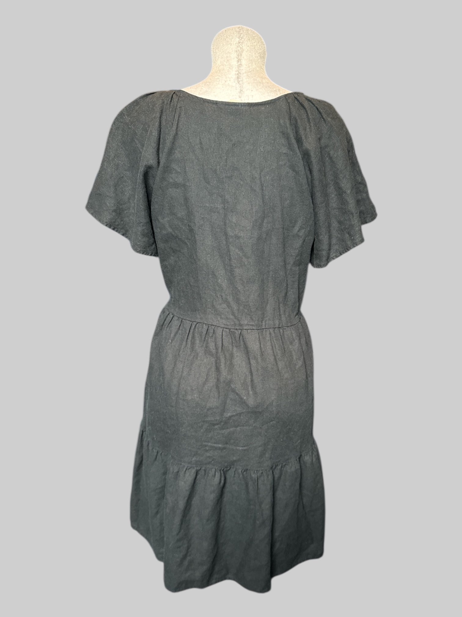 2X Black tiered short dress