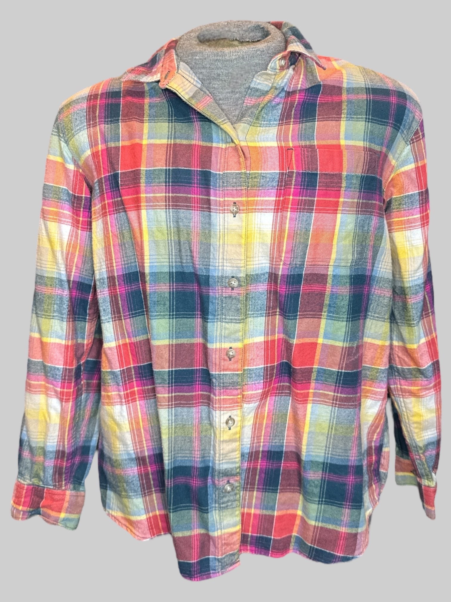 0X Multicolor plaid flannel