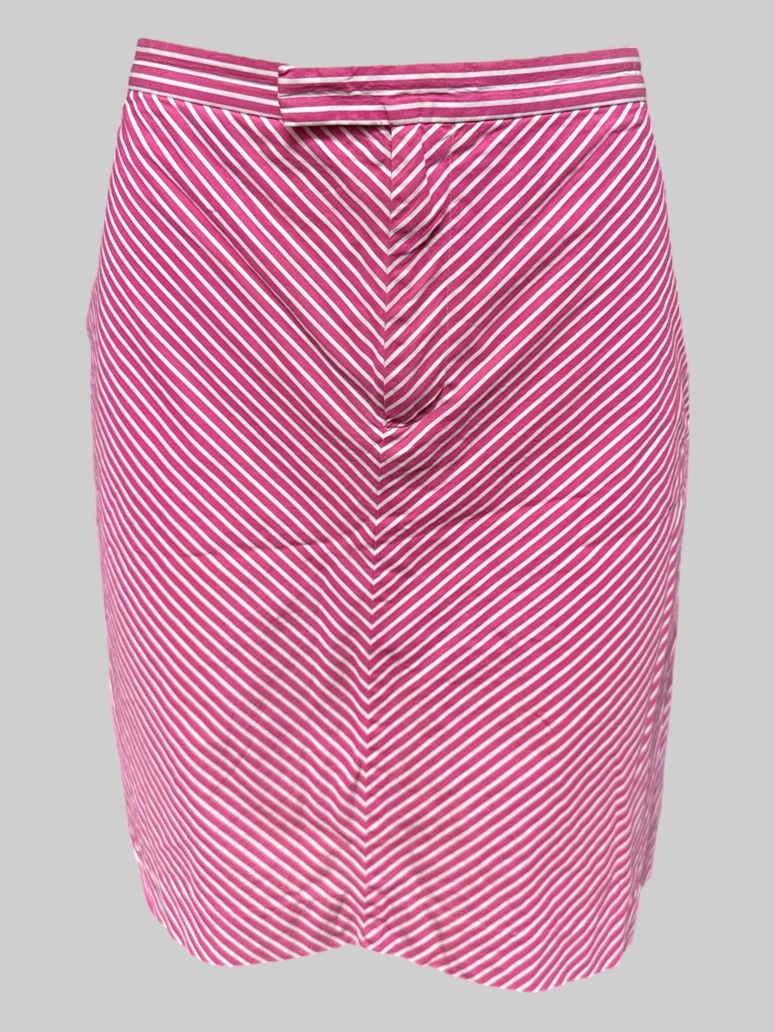 M Ralph Lauren pink and white Chevron pattern skirt