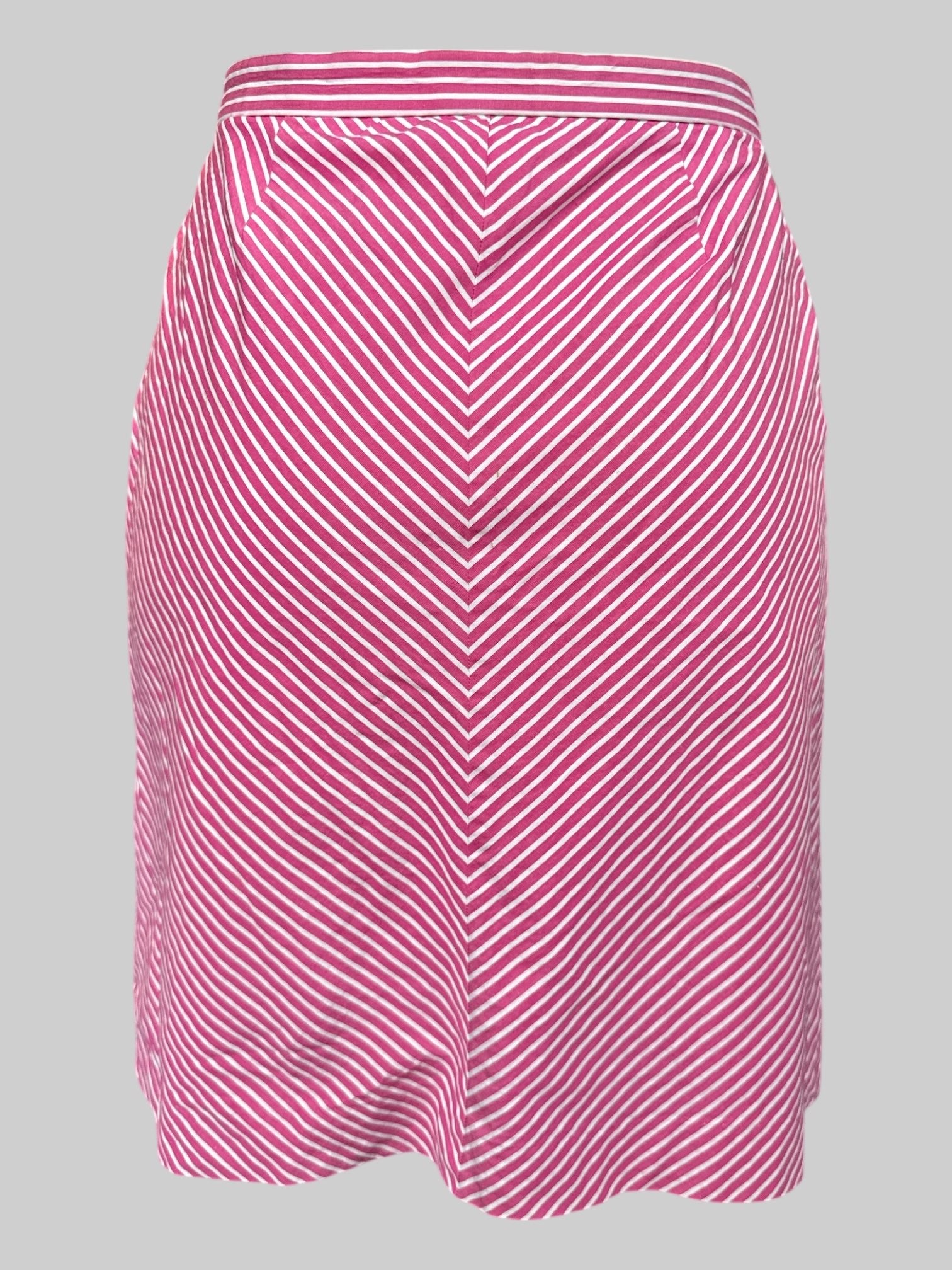 M Ralph Lauren pink and white Chevron pattern skirt