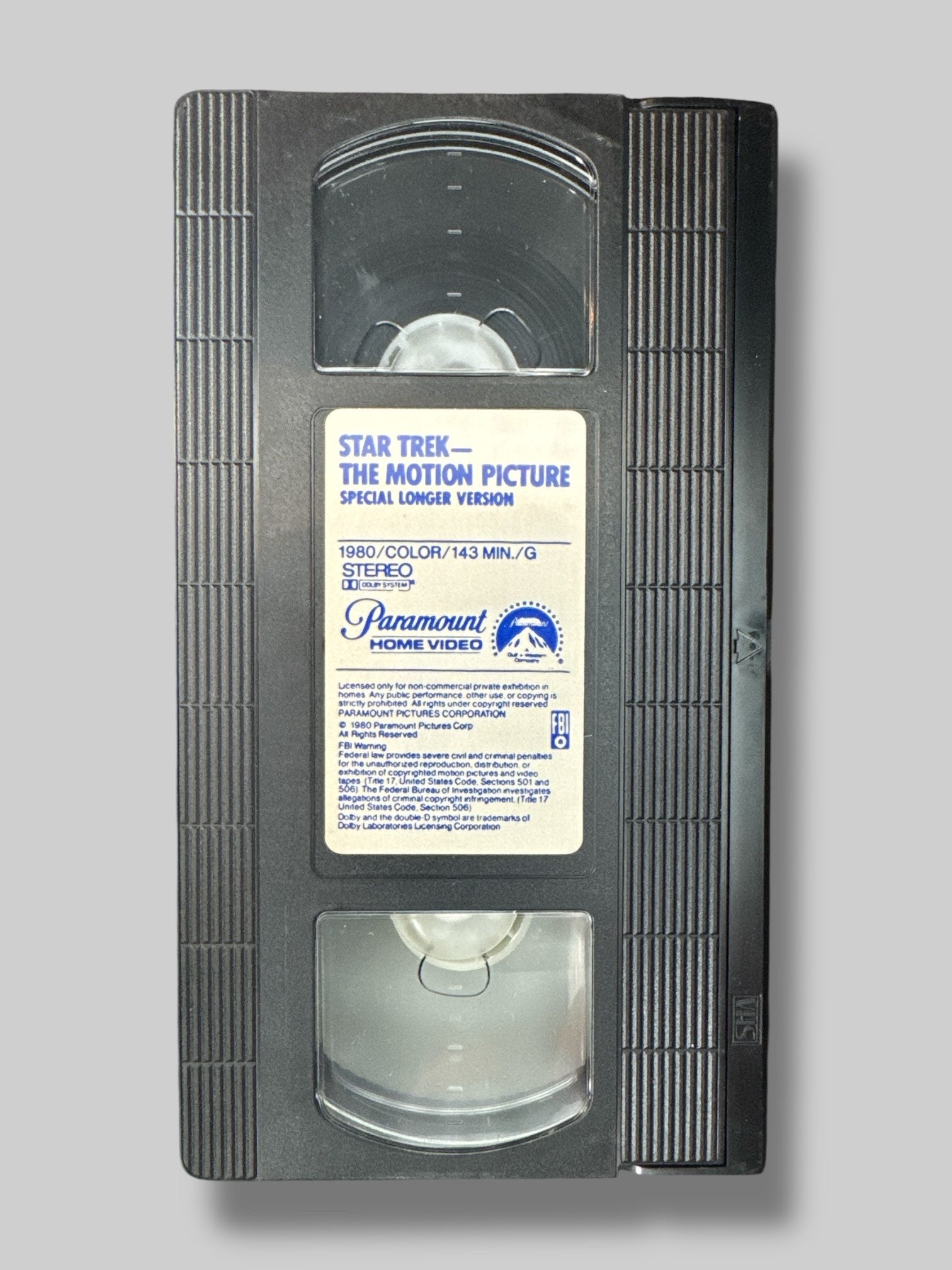 Star Trek extended cut VHS tape