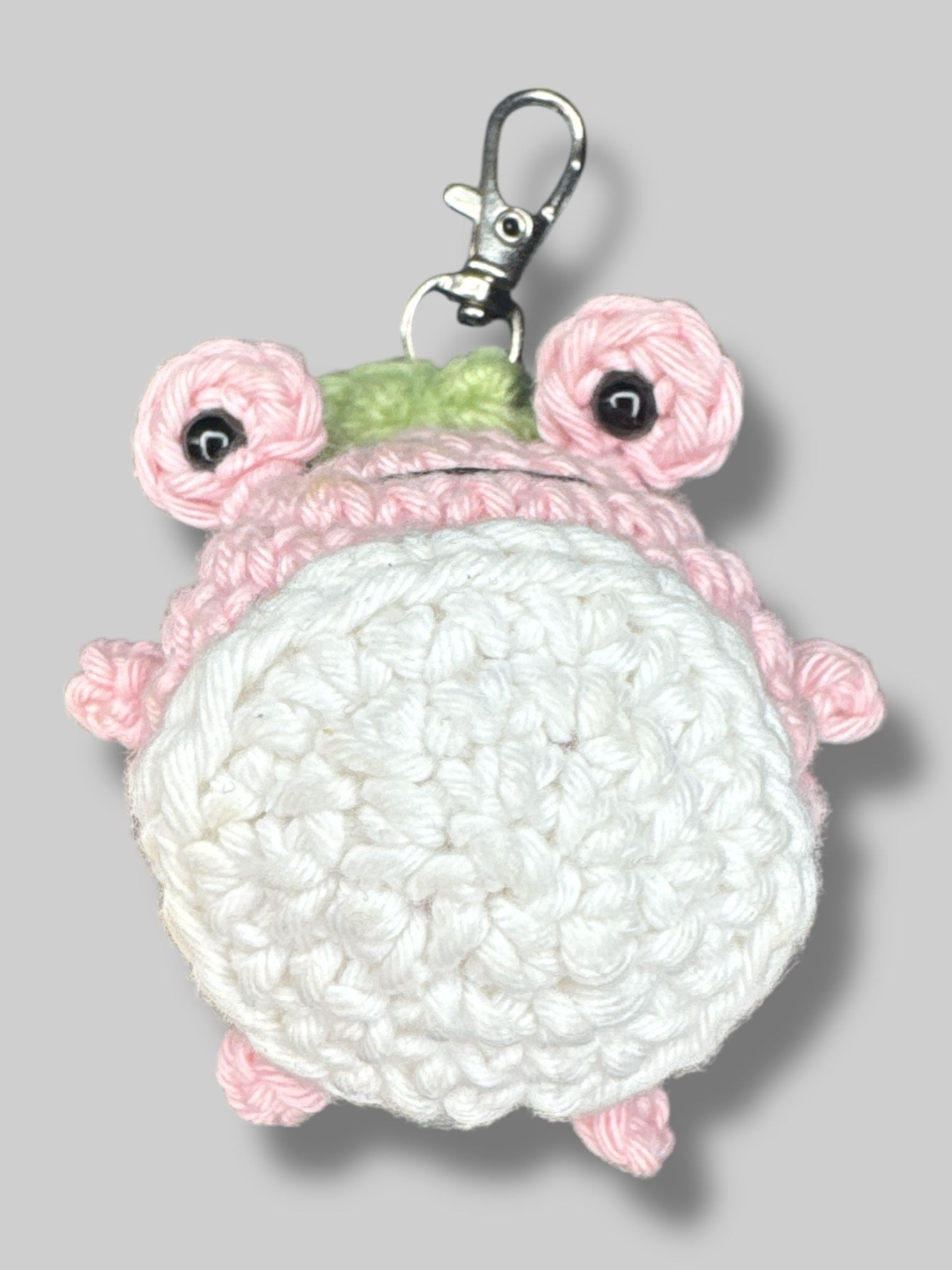 Pink cute frog keychain