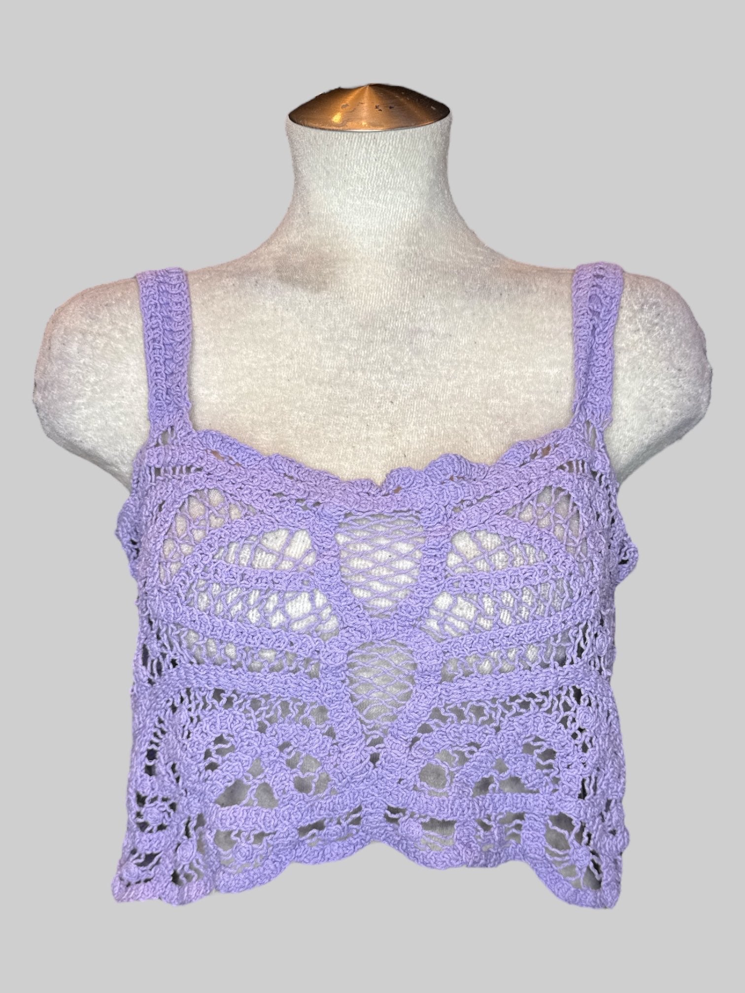 XL Light purple crop top