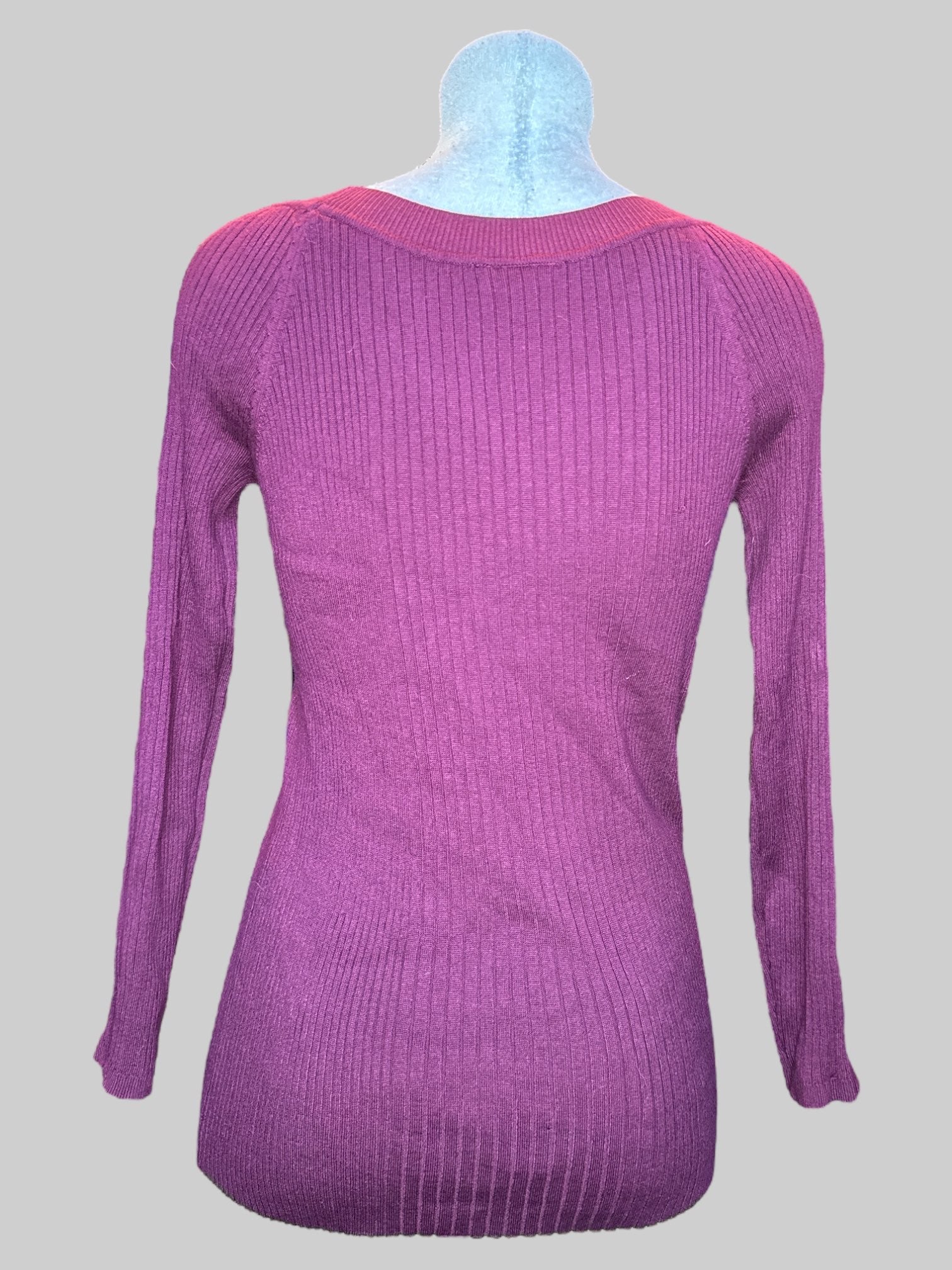 XL Burgundy ribbed long sleeve shirt