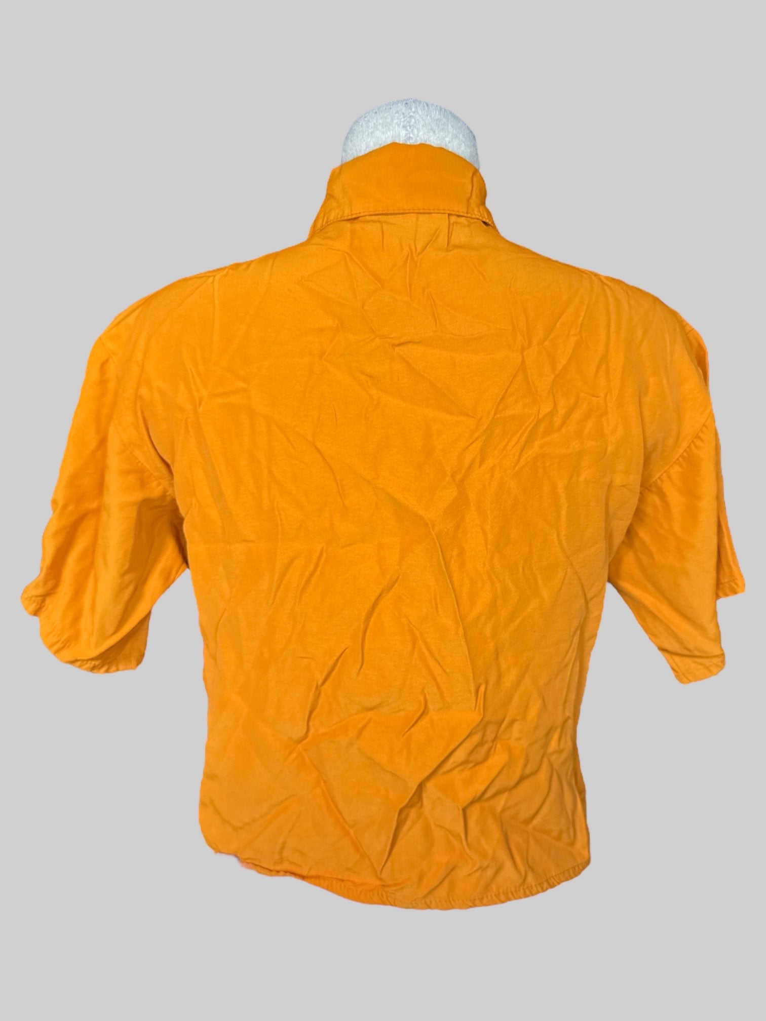 M Golden yellow cropped button up