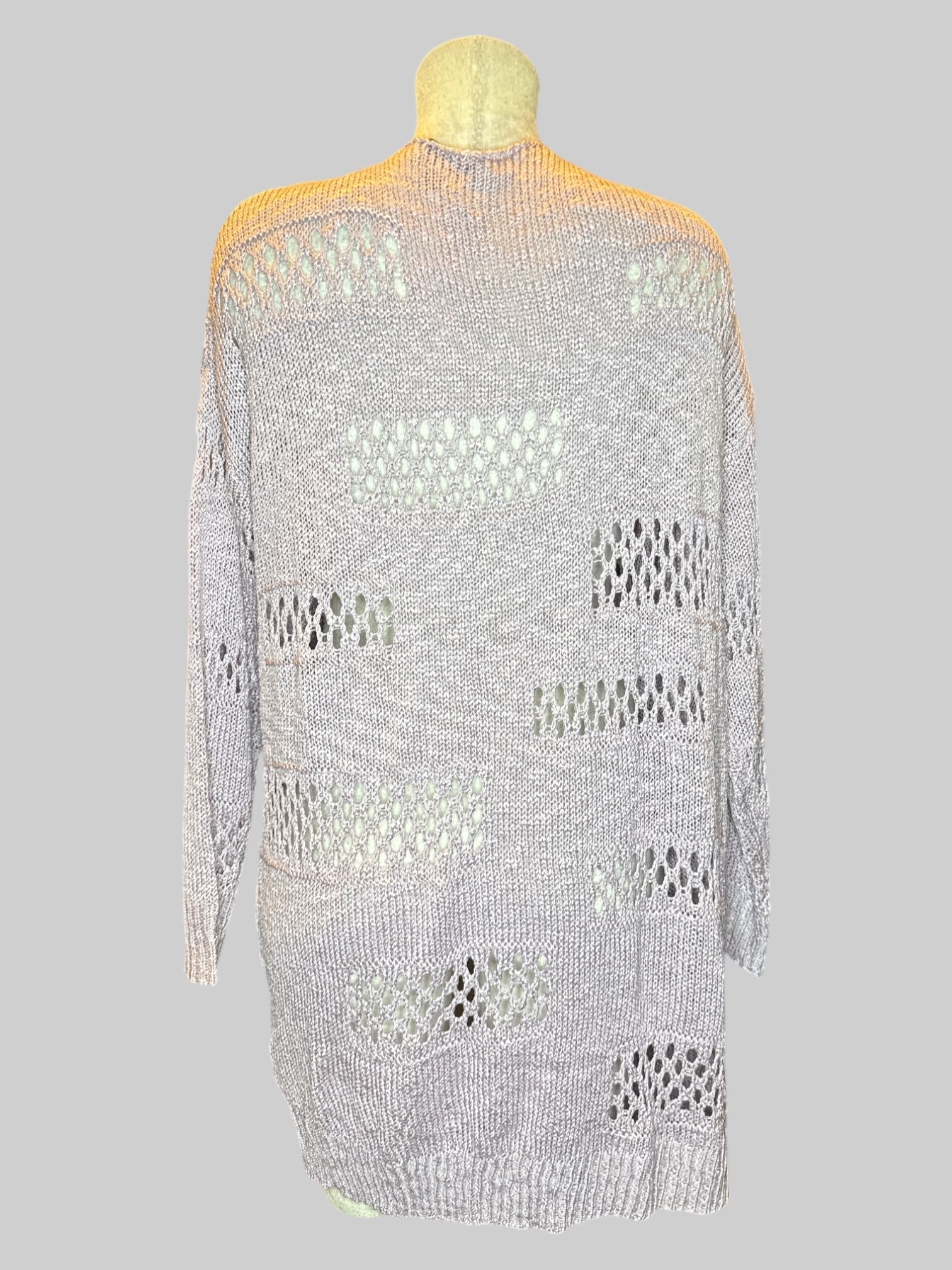 2X Light purple flowy knit cardigan