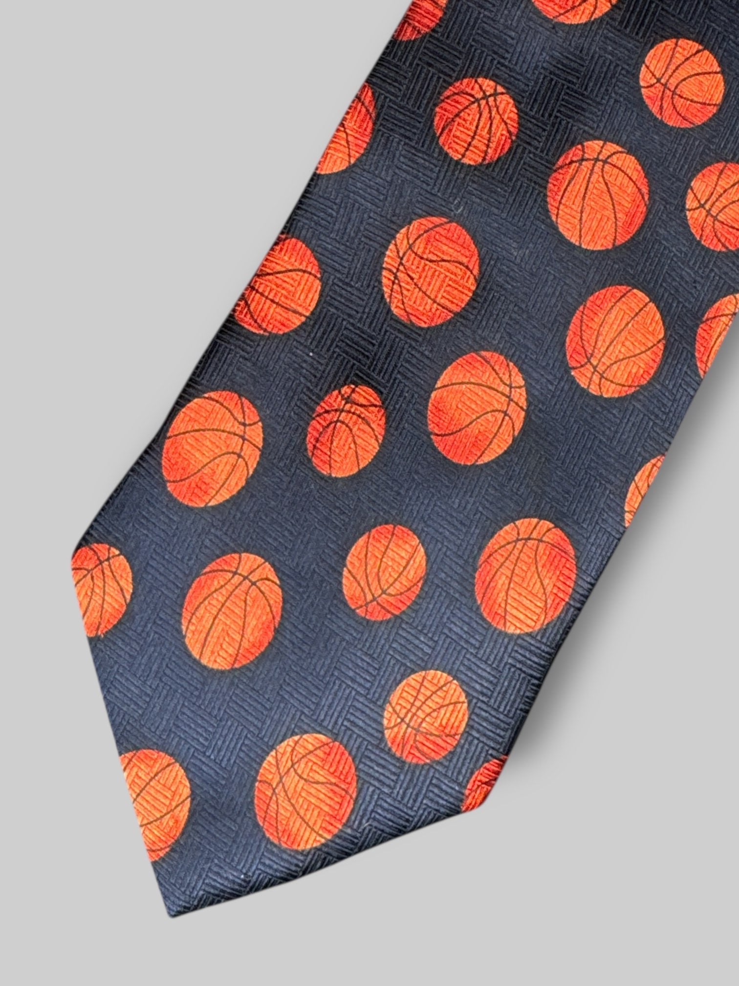 Blue basketball tie