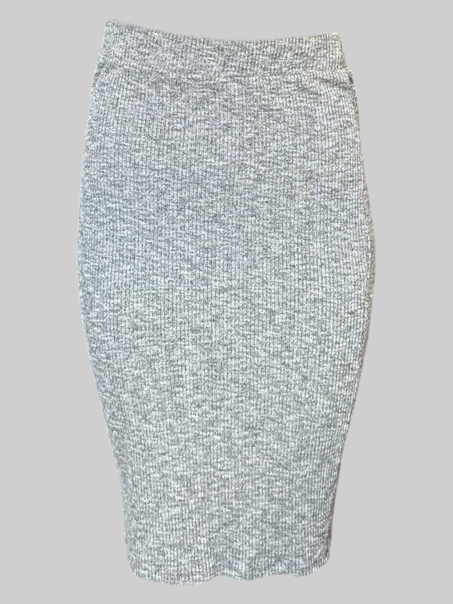 L heathered gray body con ribbed skirt