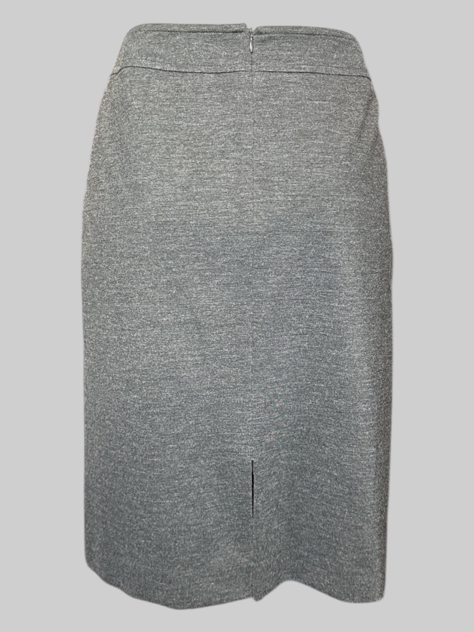 M dark gray pencil skirt with slit in back