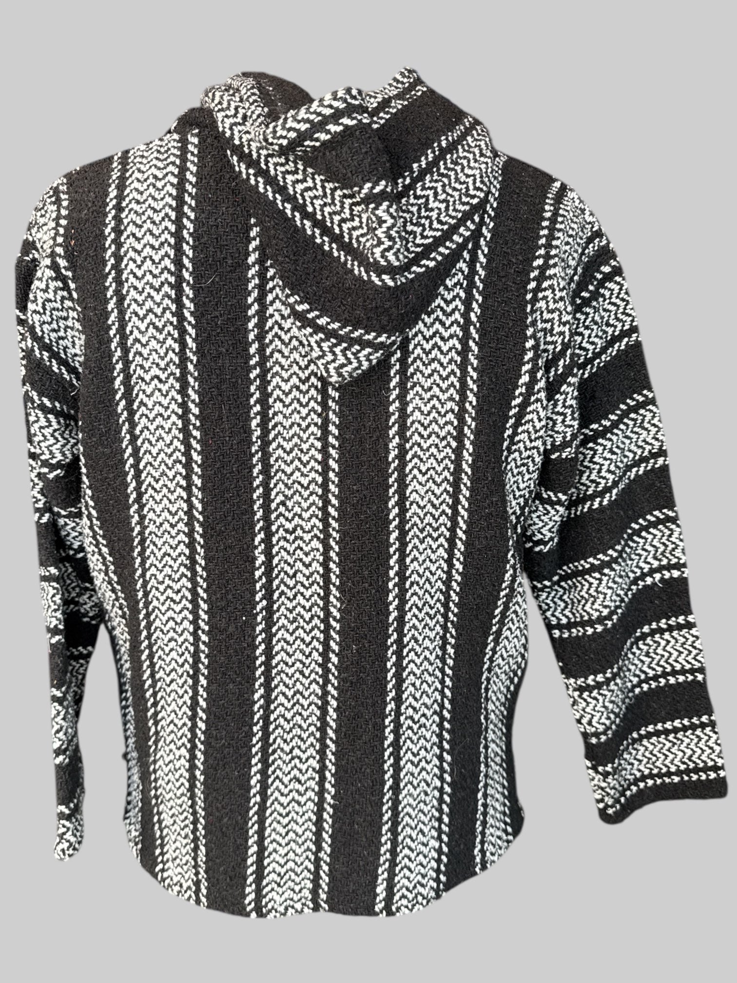 XL Black and white Mexican Baja Hoodie aka drug rug