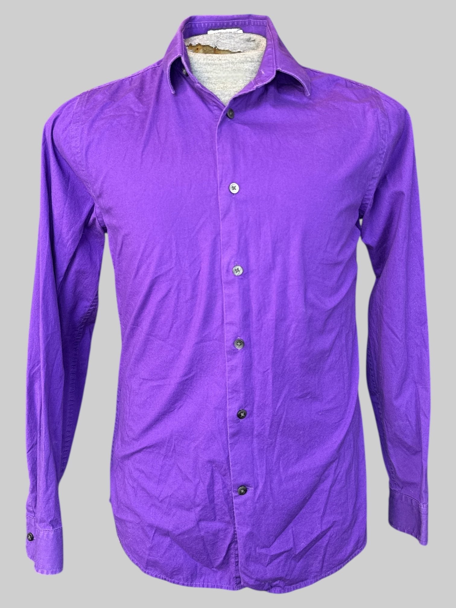 L Purple button up
