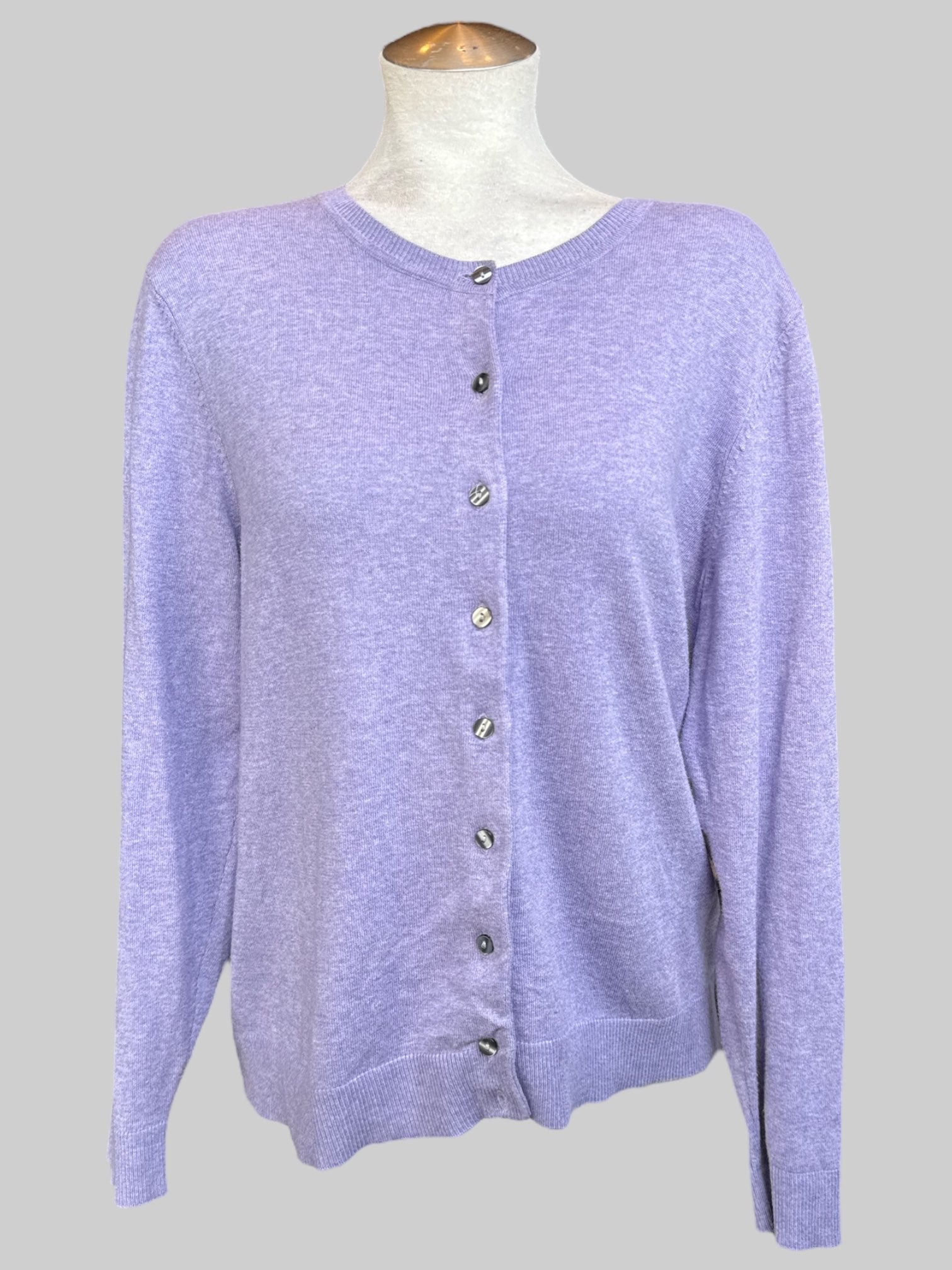 XL Light purple button up cardigan
