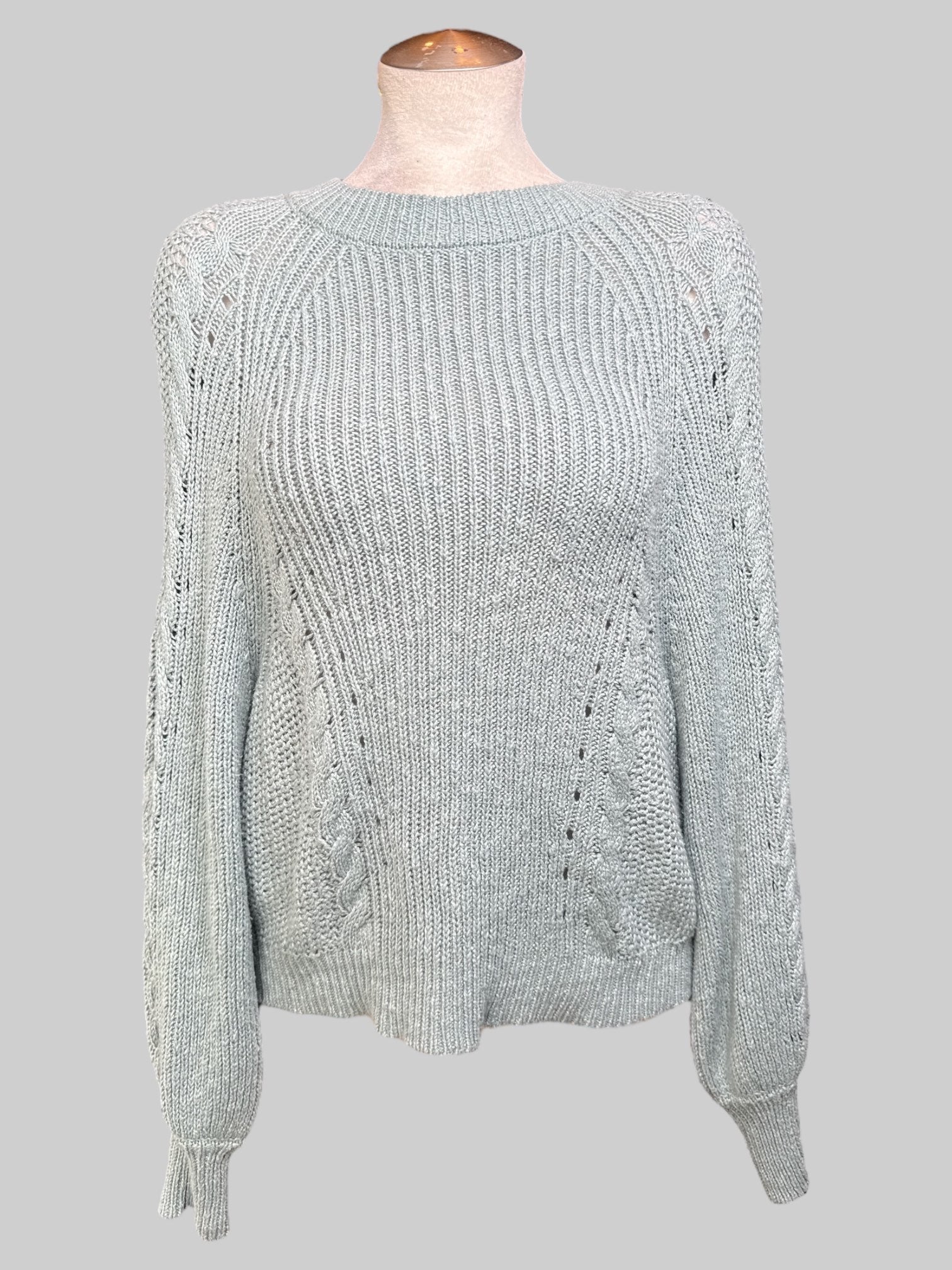1X Light blue knit sweater