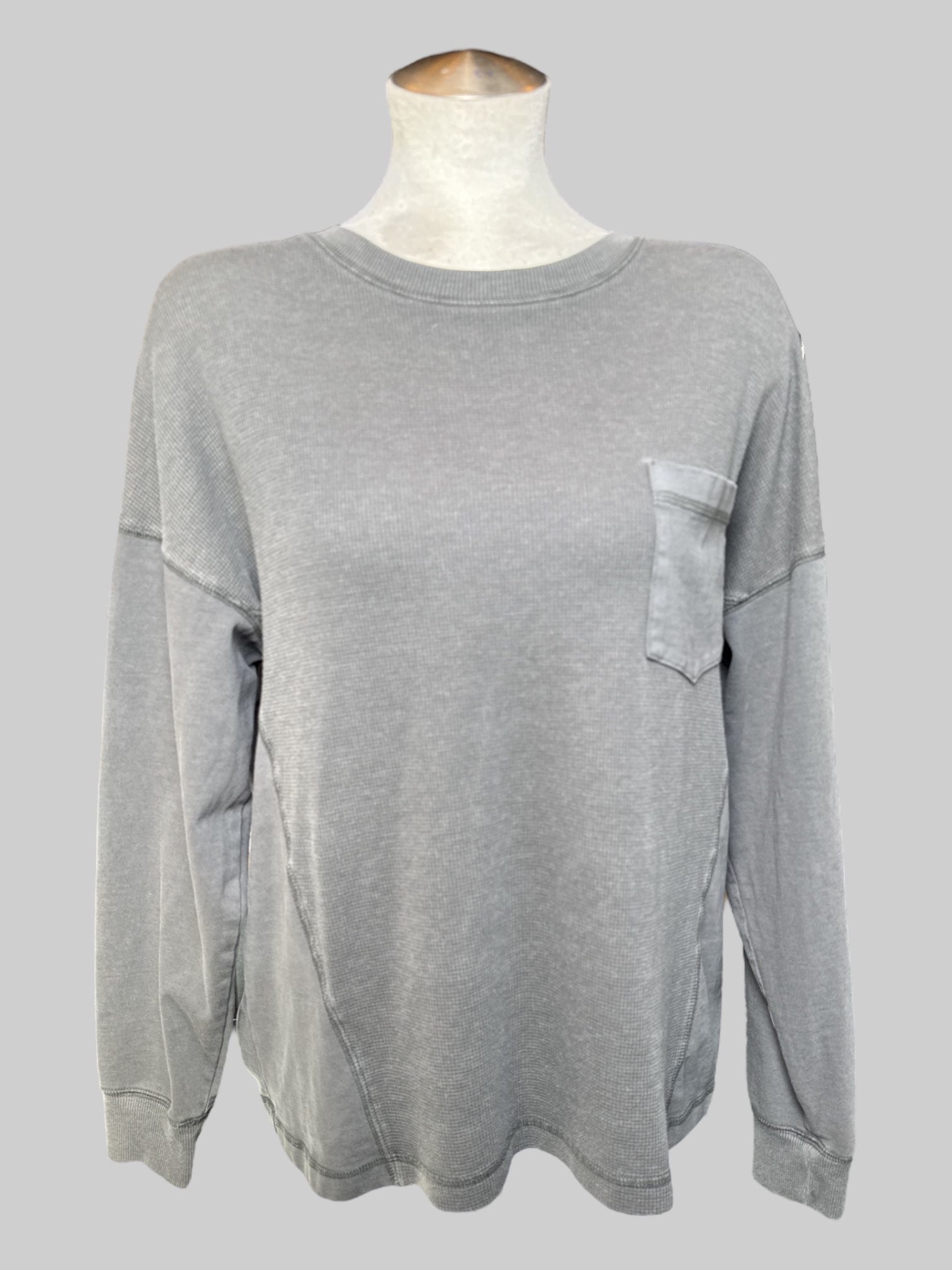 0X Grey knit sweater top
