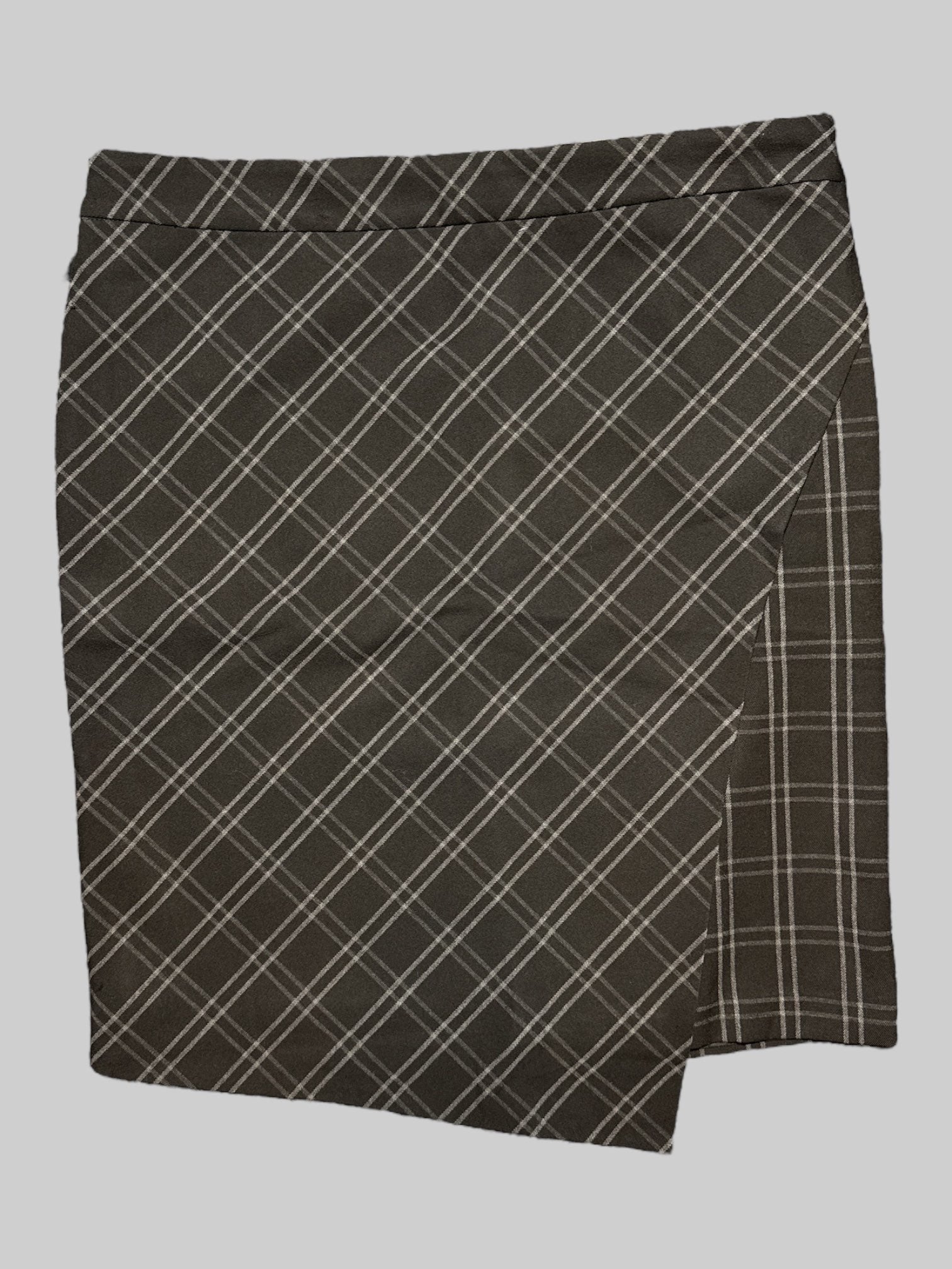 0X NWT black and white plaid short body con skirt