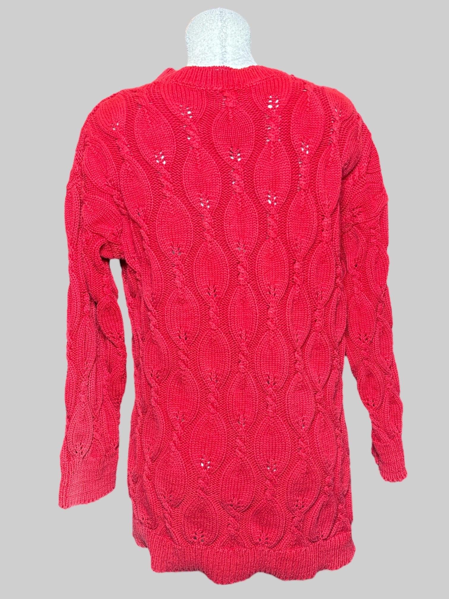 4X red chunky knit sweater