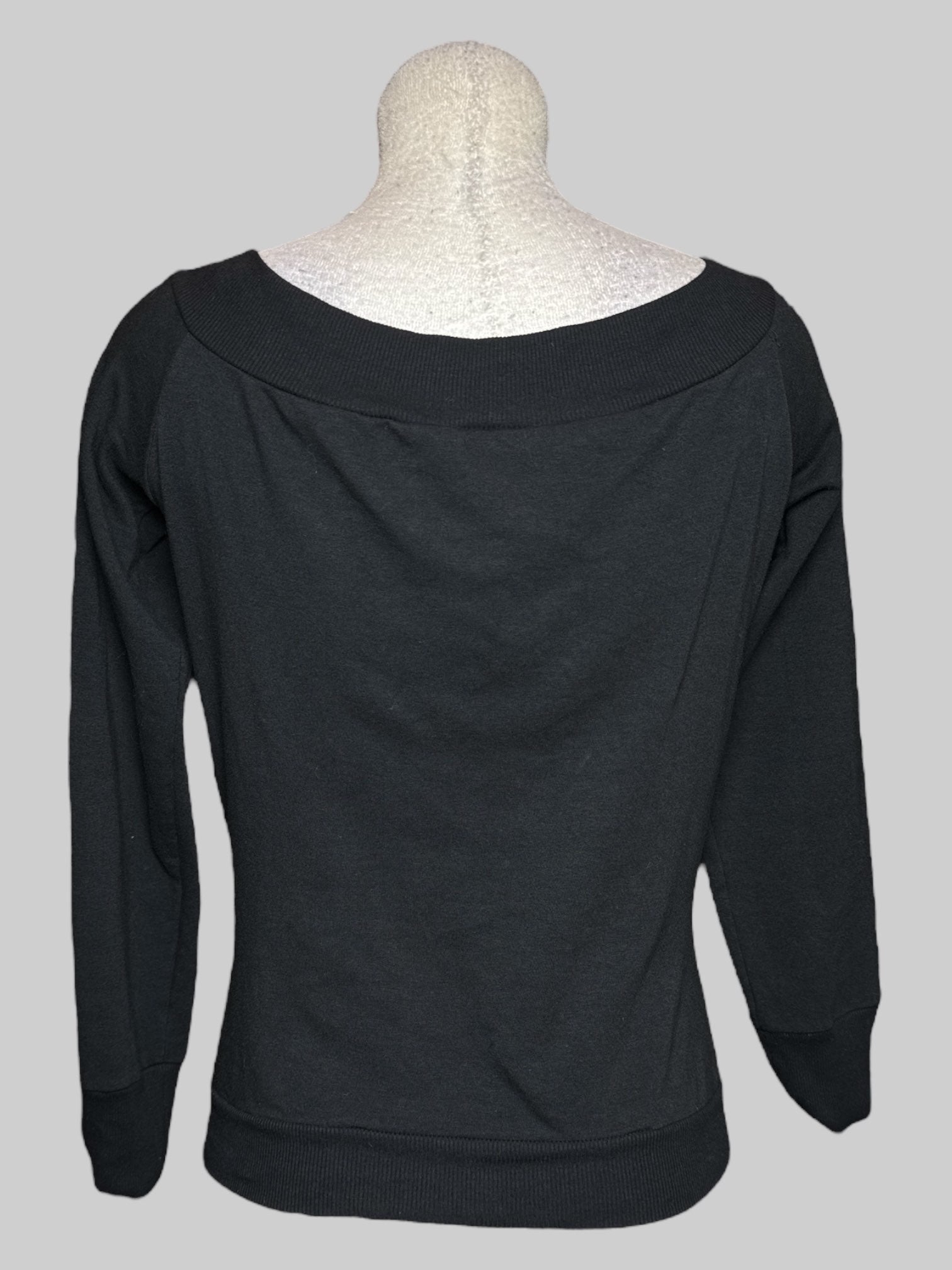 L Lip Service black scoop neck zip up jacket with buckles