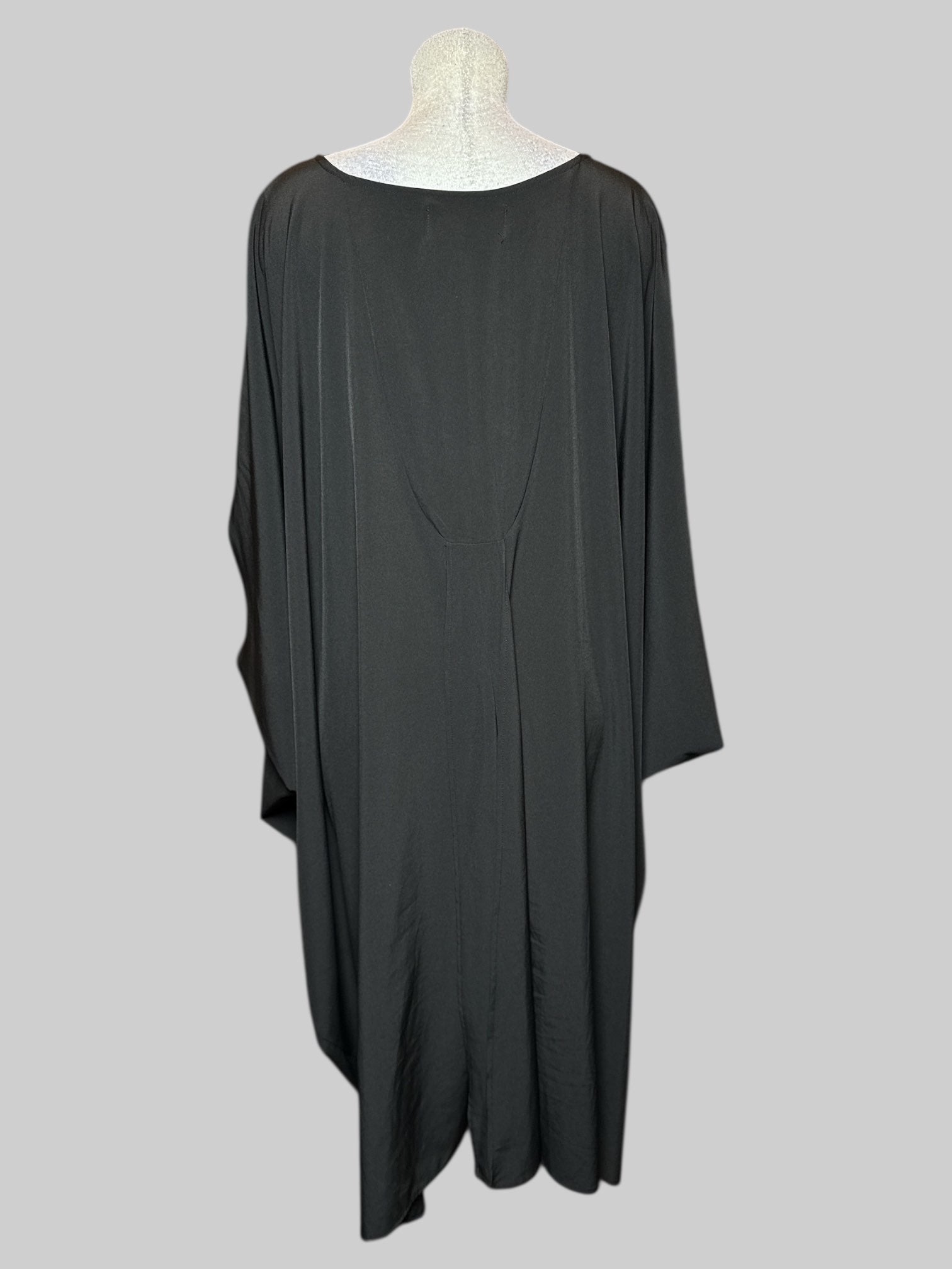 5X Foxblood black poncho sleeve style light weight flowy dress