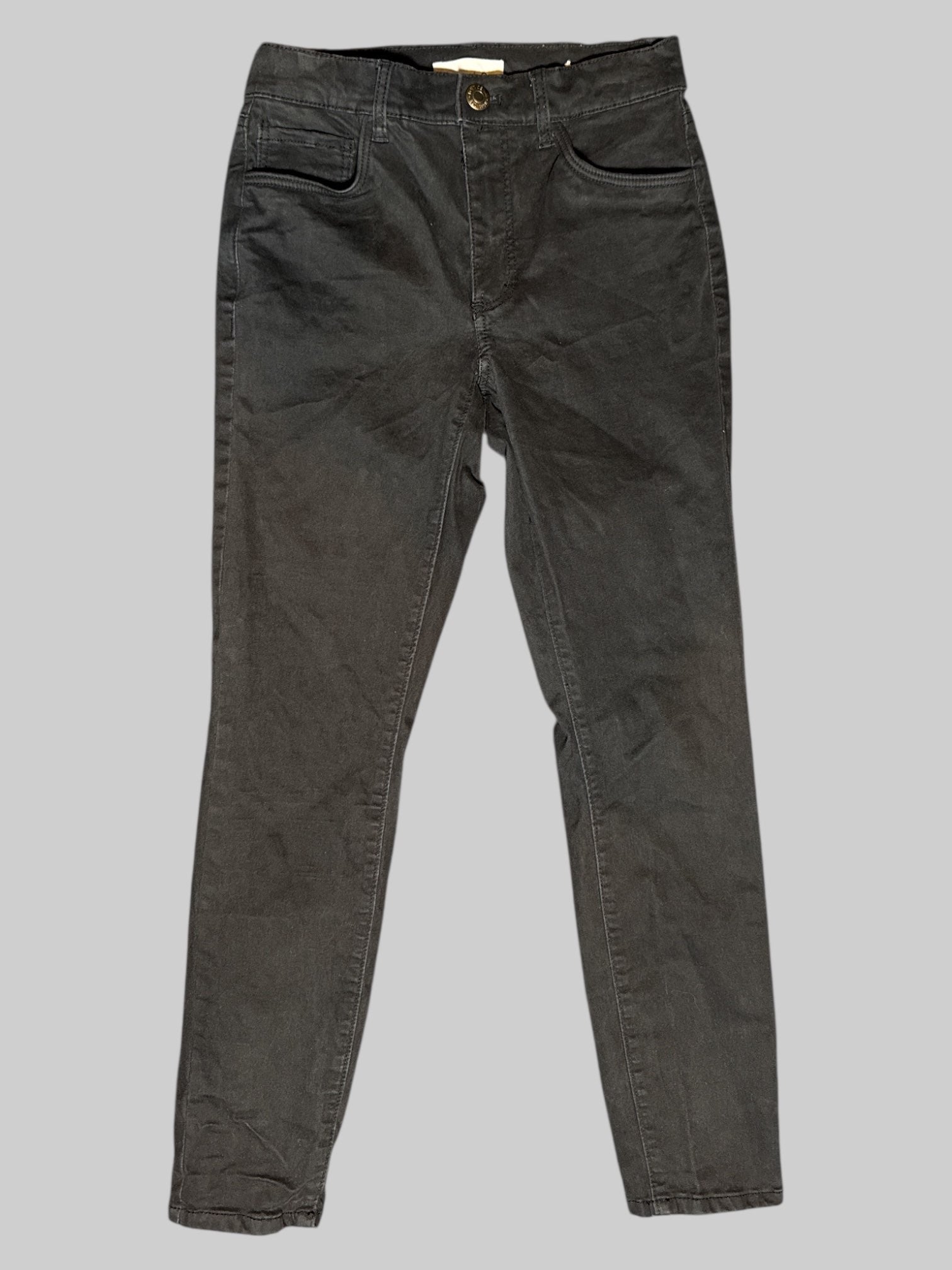 S black suede texture jeans