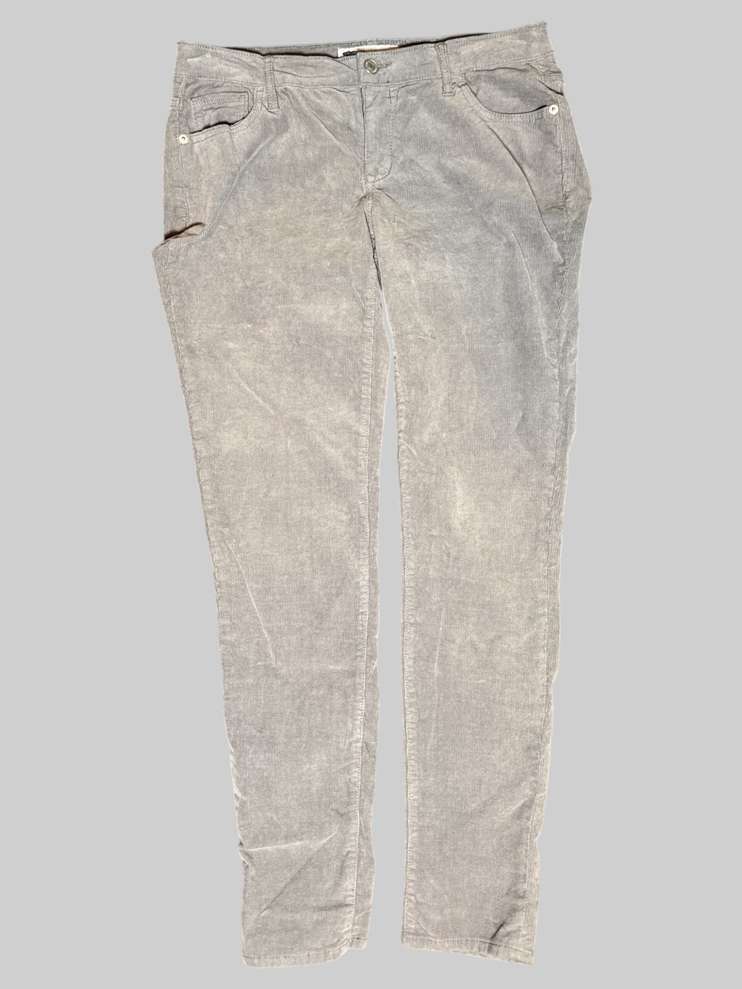 L tall light gray corduroy pants