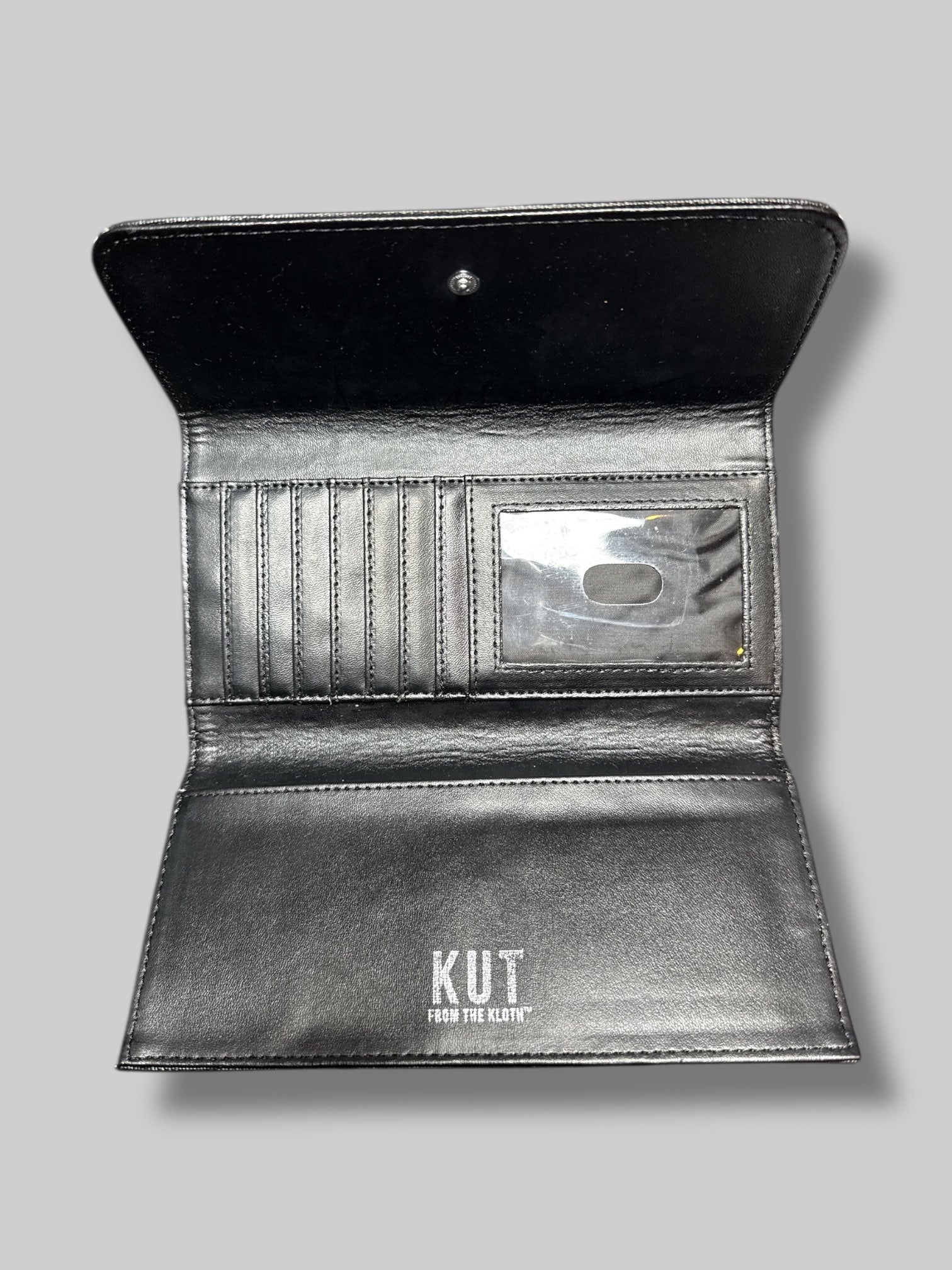 7.5” by 3.5” black and white striped purse