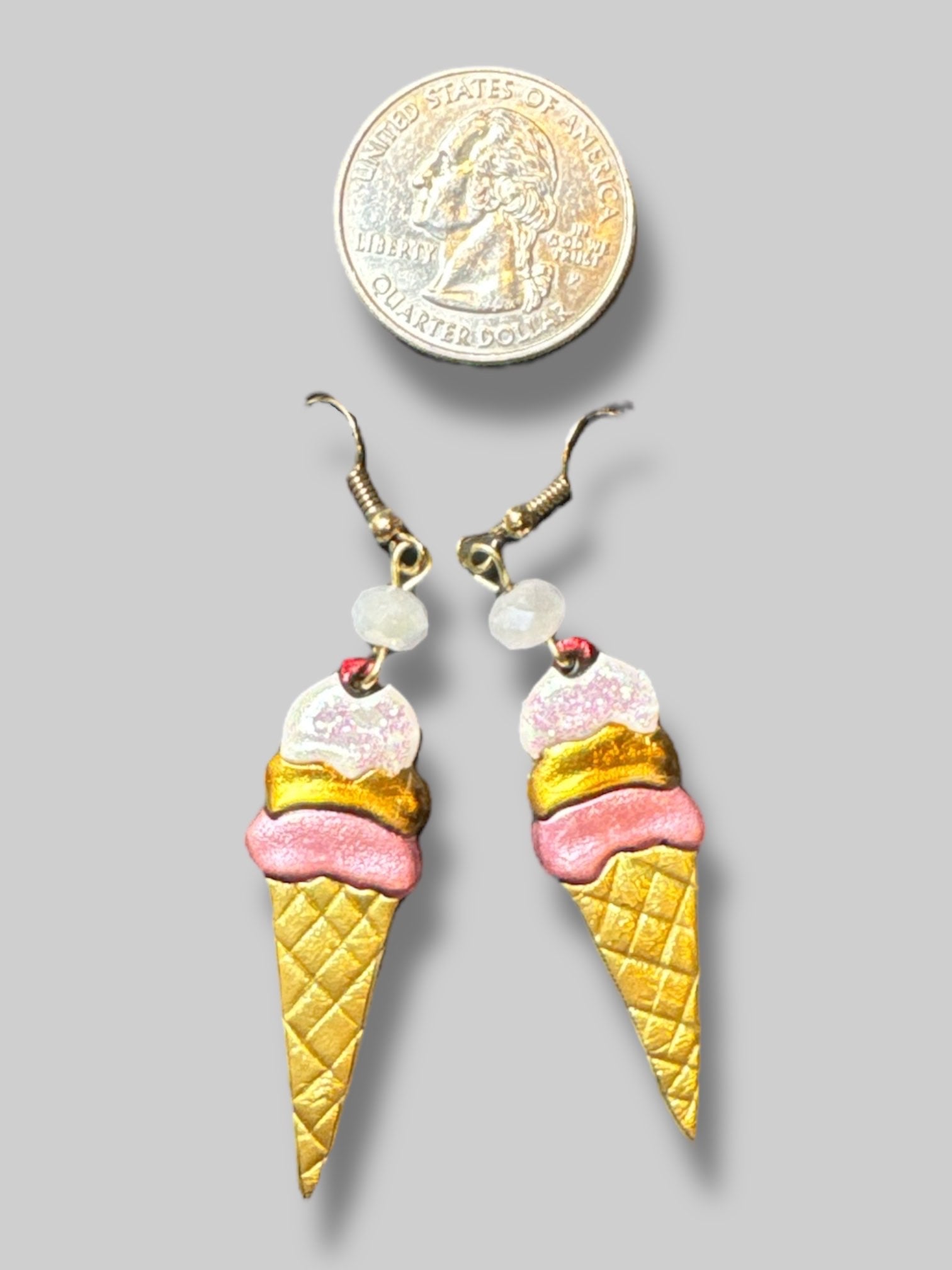 Ice cream cone earrings