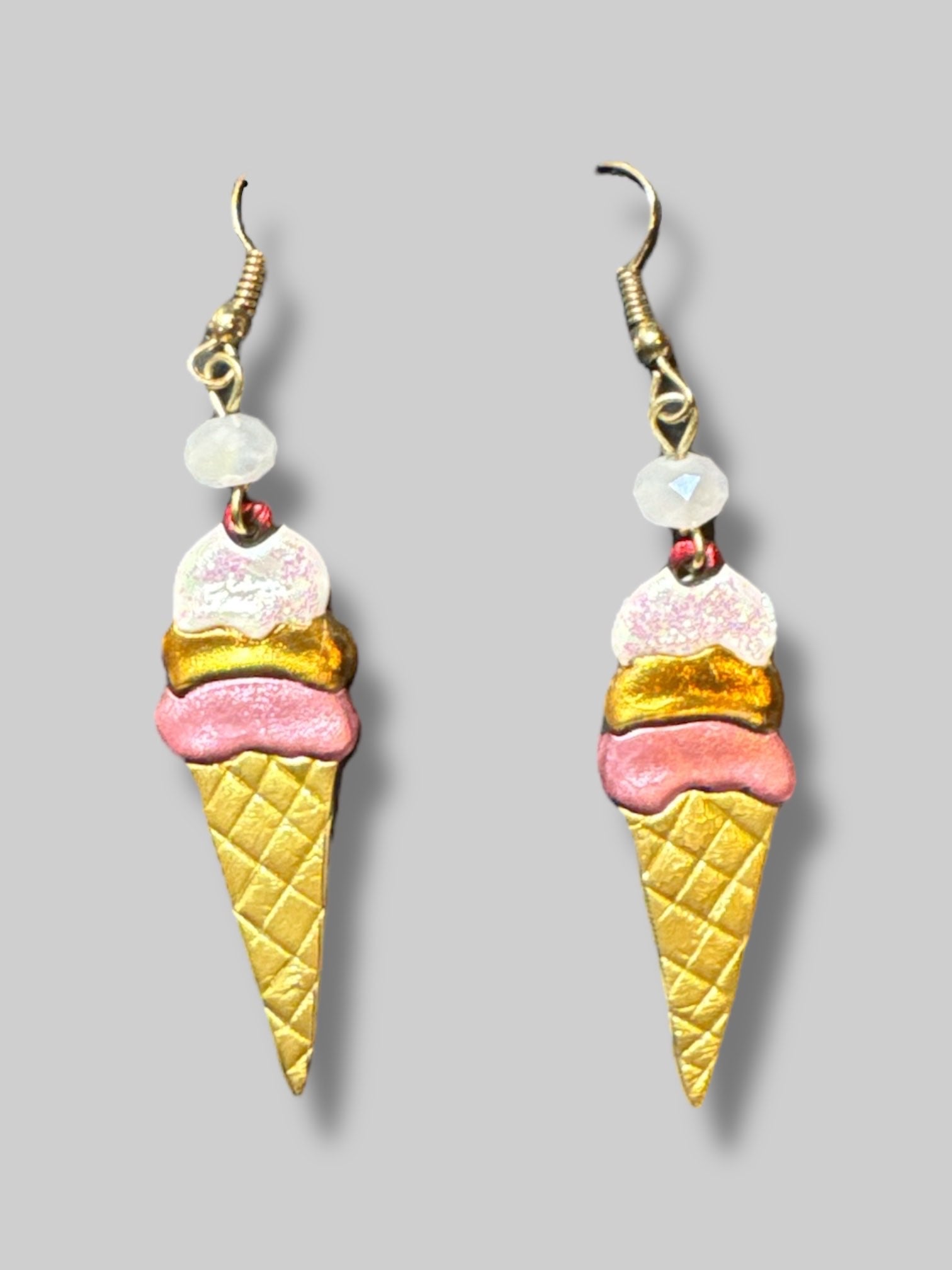 Ice cream cone earrings
