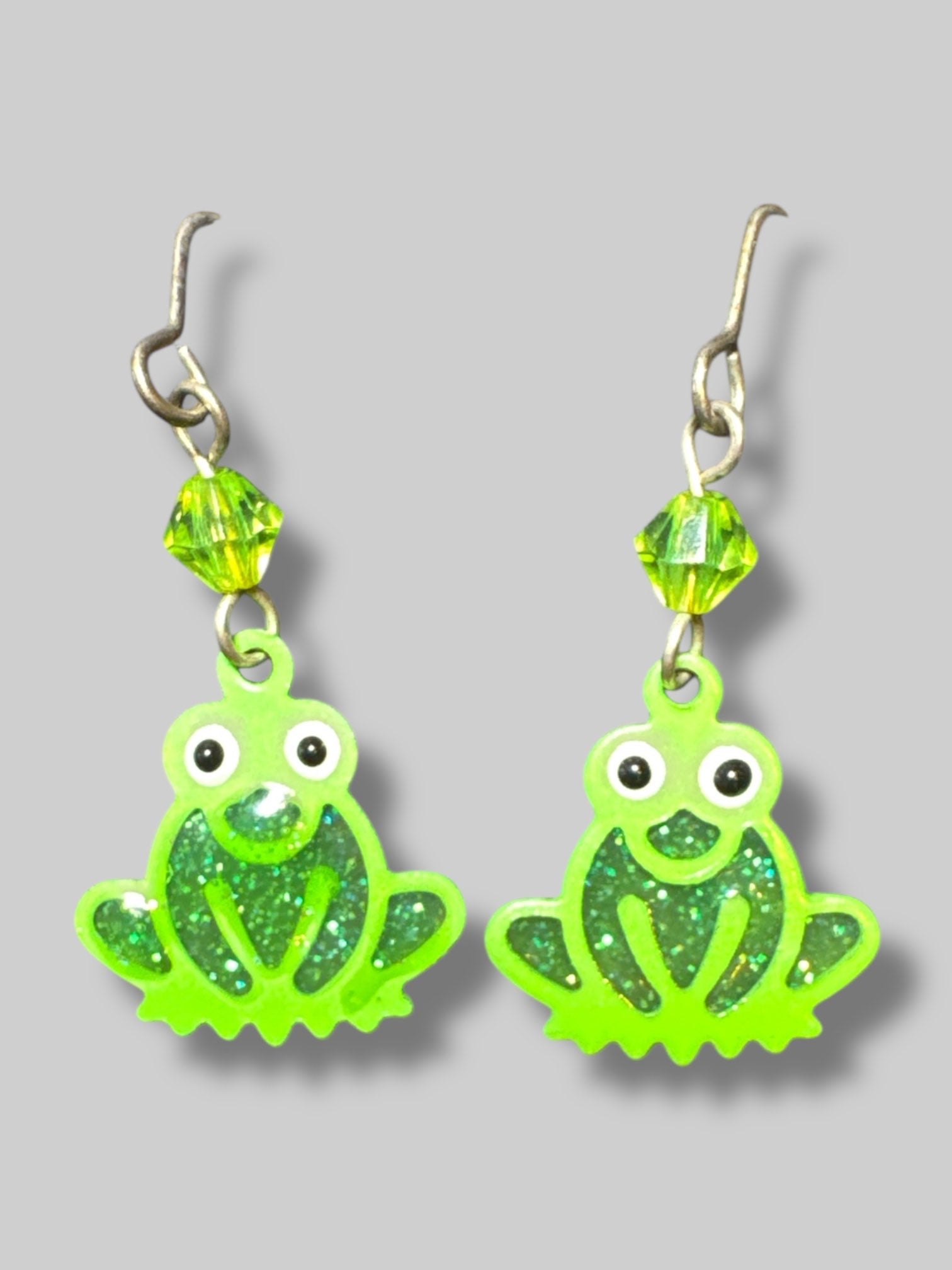 Sparkly frog earrings