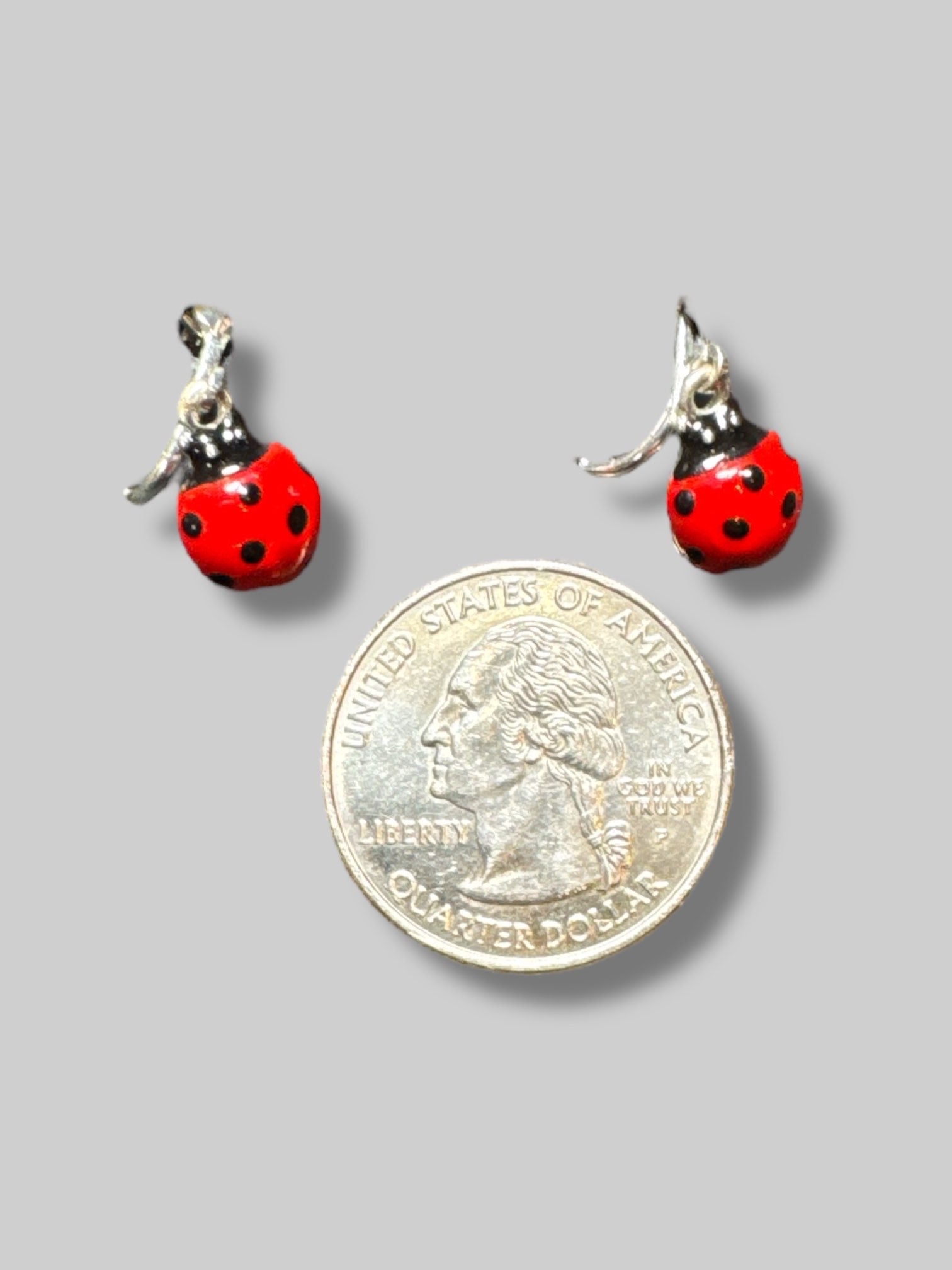 Clip on ladybug earrings
