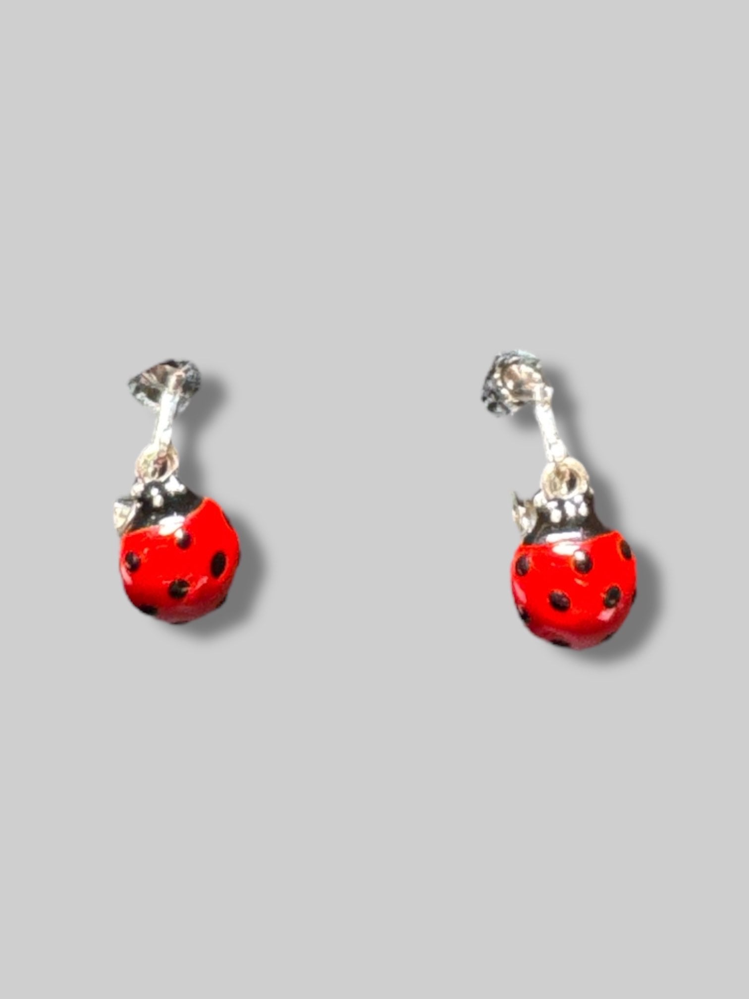 Clip on ladybug earrings