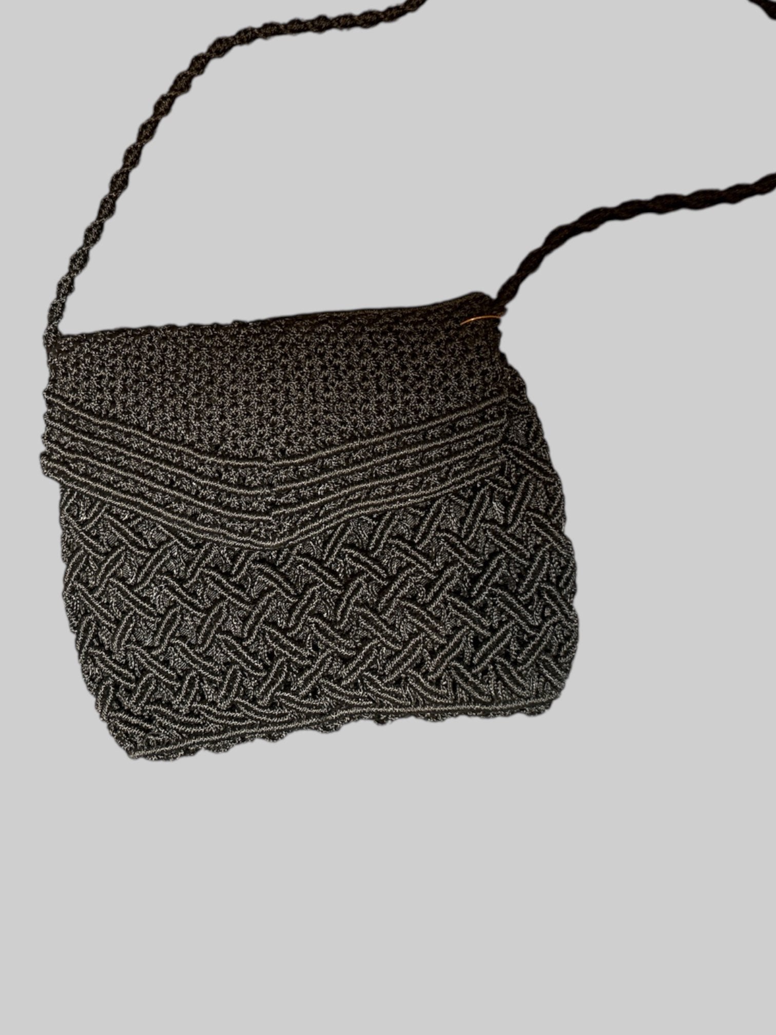 Woven black purse