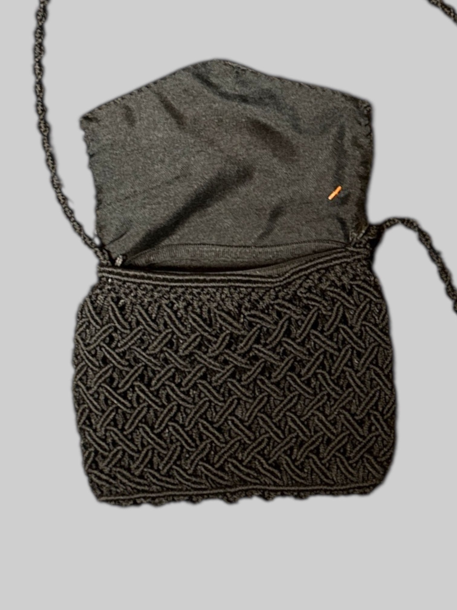 Woven black purse