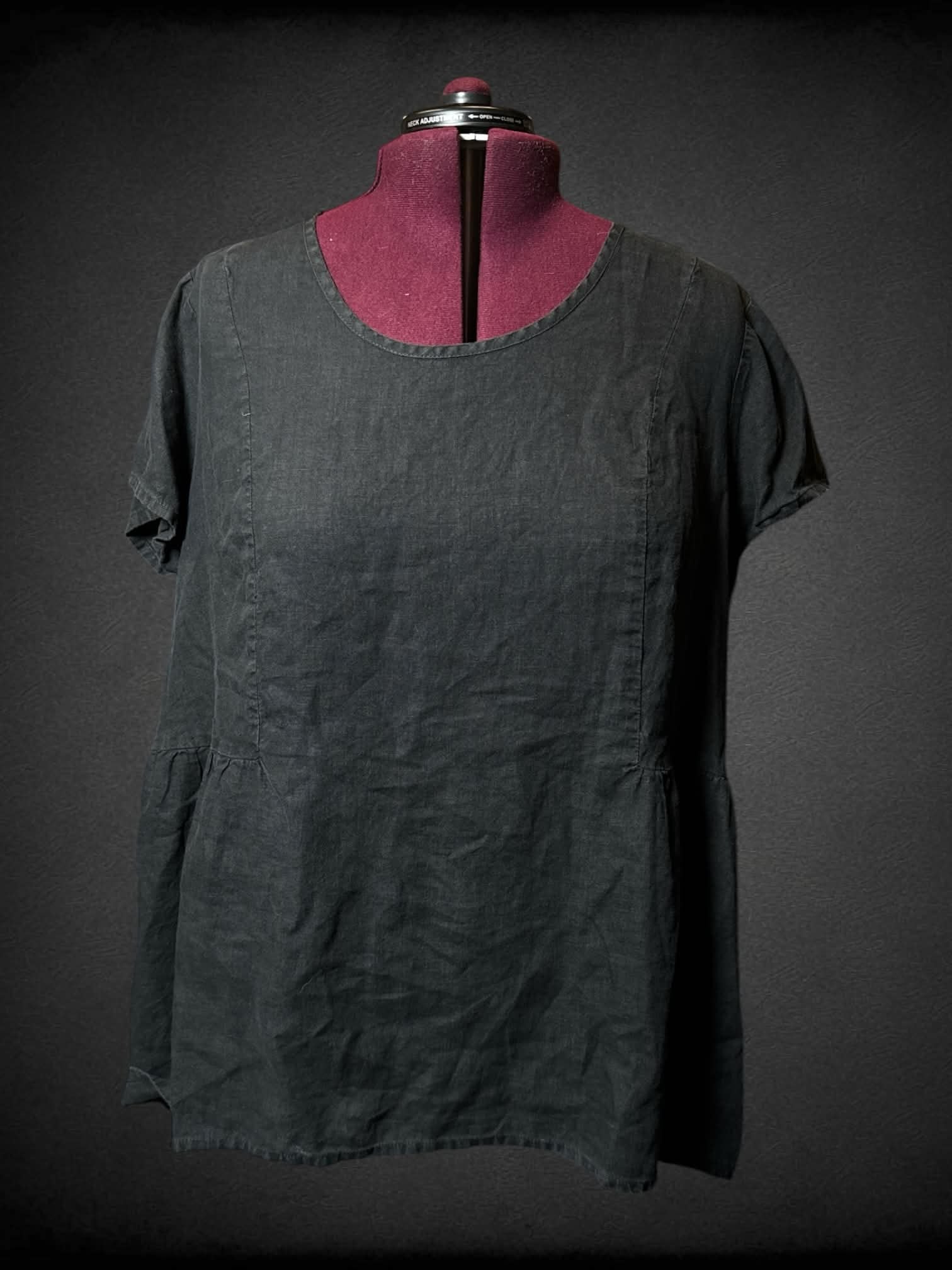 2X Flax black linen dress with pockets – Witch Bitch Thrift