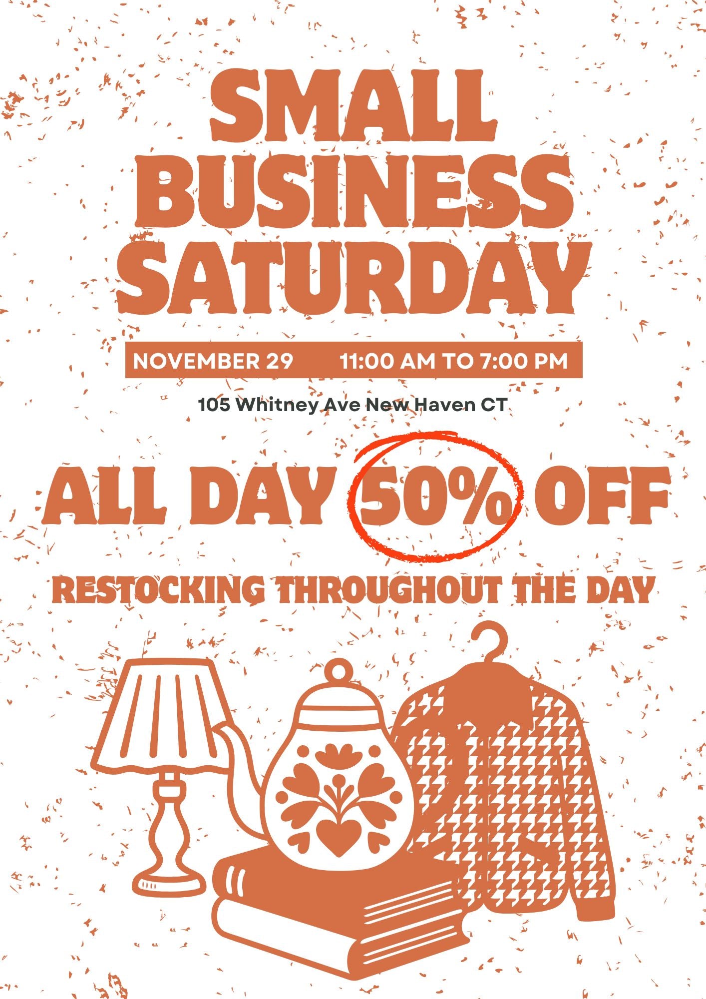 11/29 Small Business Saturday - ALL DAY 50% OFF