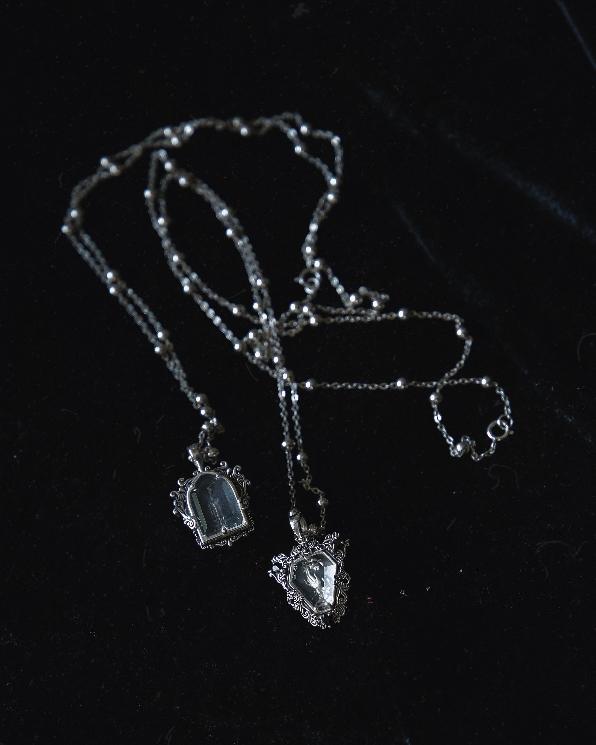The Glass Casket "Mourning Hand" Necklace