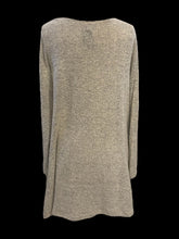 Load image into Gallery viewer, 1X Taupe long sleeve faux button down scoop neckline sweater

