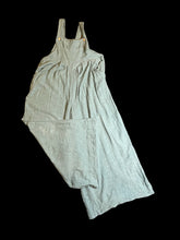 Load image into Gallery viewer, 2X Light blue cotton button adjustable wide leg overalls w/ pockets
