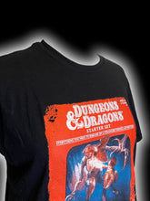Load image into Gallery viewer, XL Black &amp; multicolor “Strangers Things” &amp; “Dungeons &amp; Dragons” graphic short sleeve crew neck top
