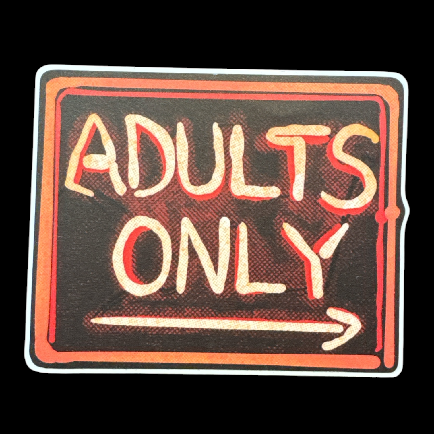 QD Adults Only sticker