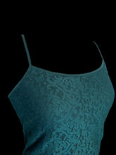 Load image into Gallery viewer, S Dark green lace front sleeveless square neckline top w/ adjustable straps
