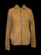 Load image into Gallery viewer, 0X Light brown long sleeve zip-up jacket w/ folded collar, &amp; pockets
