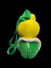 Load image into Gallery viewer, Yellow &amp; green Super Mario Koopa plush backpack w/ green adjustable straps, &amp; zipper closure

