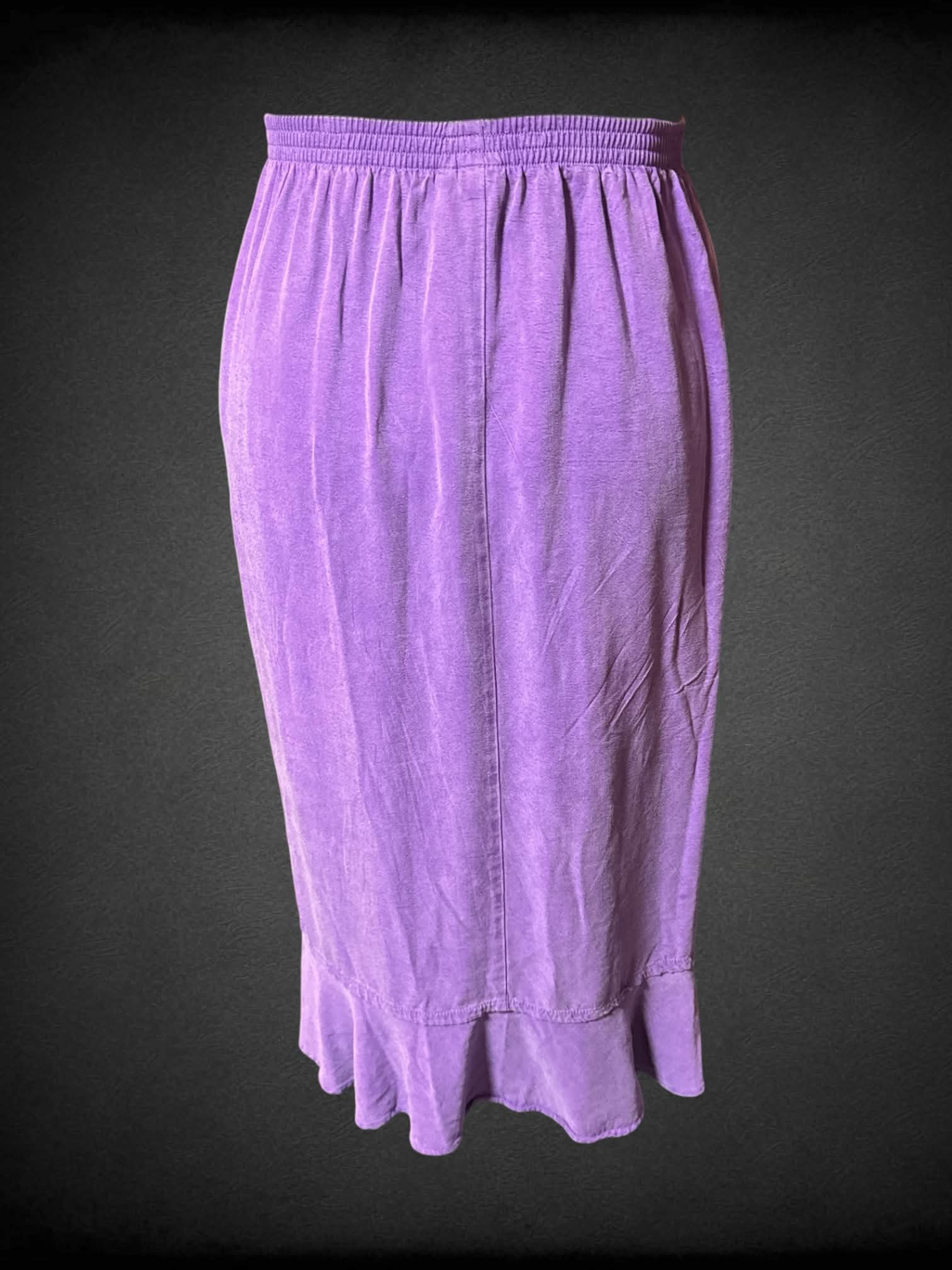 1X Tianello light purple long skirt with elastic waistband