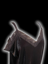 Load image into Gallery viewer, 2X Brown velvet &amp; lace sleeveless v-neckline top w/ adjustable straps
