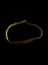 Load image into Gallery viewer, XL Brown pleather belt w/ fuzzy animal print lining

