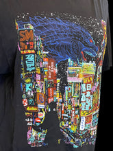 Load image into Gallery viewer, 1X Black short sleeve cotton top w/ “Godzilla” graphic
