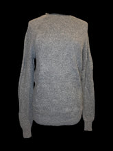 Load image into Gallery viewer, 0X Vintage 80s heather grey wool cable knit sweater
